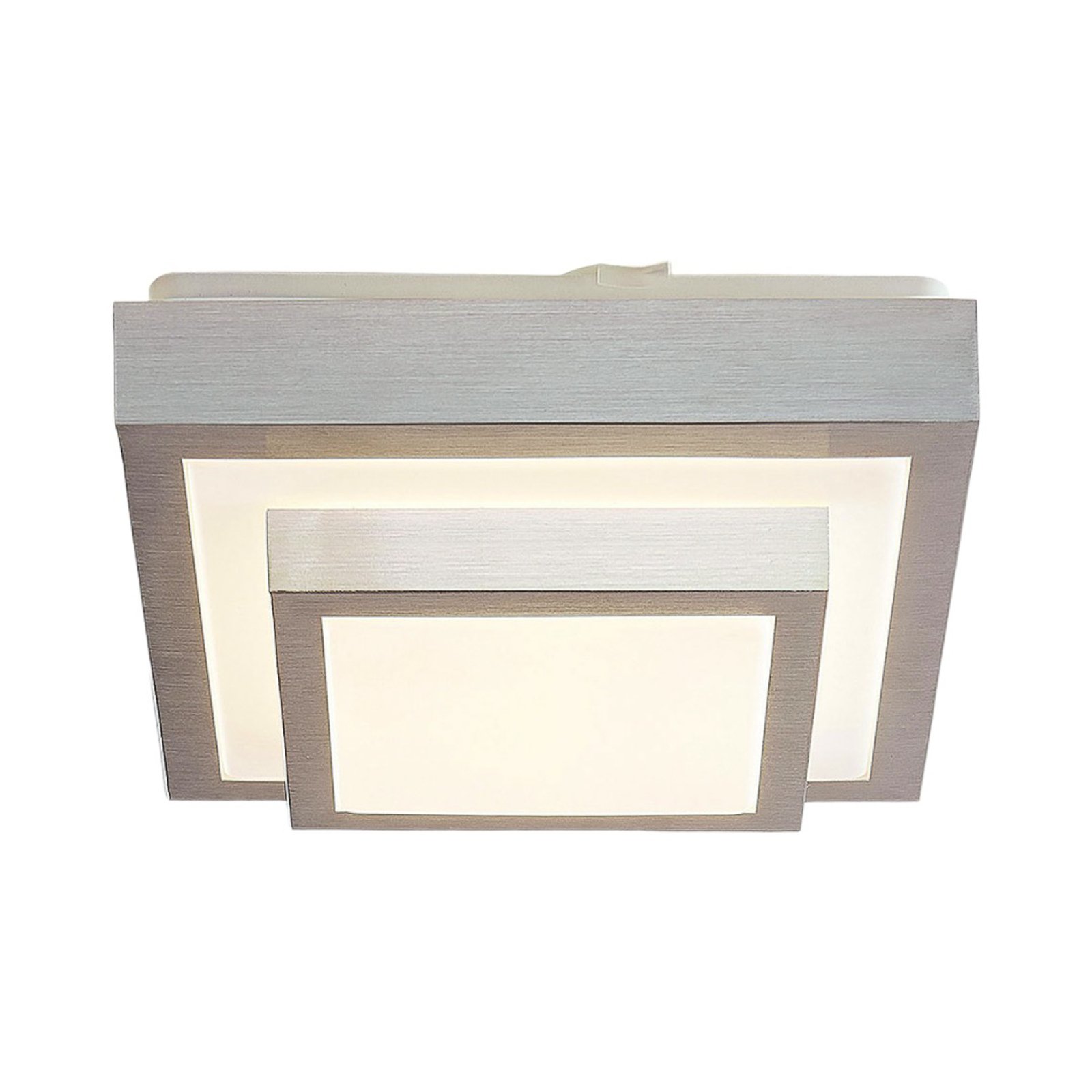 Mirco Square LED Lámpara de Techo L27 Alu/White - Lindby