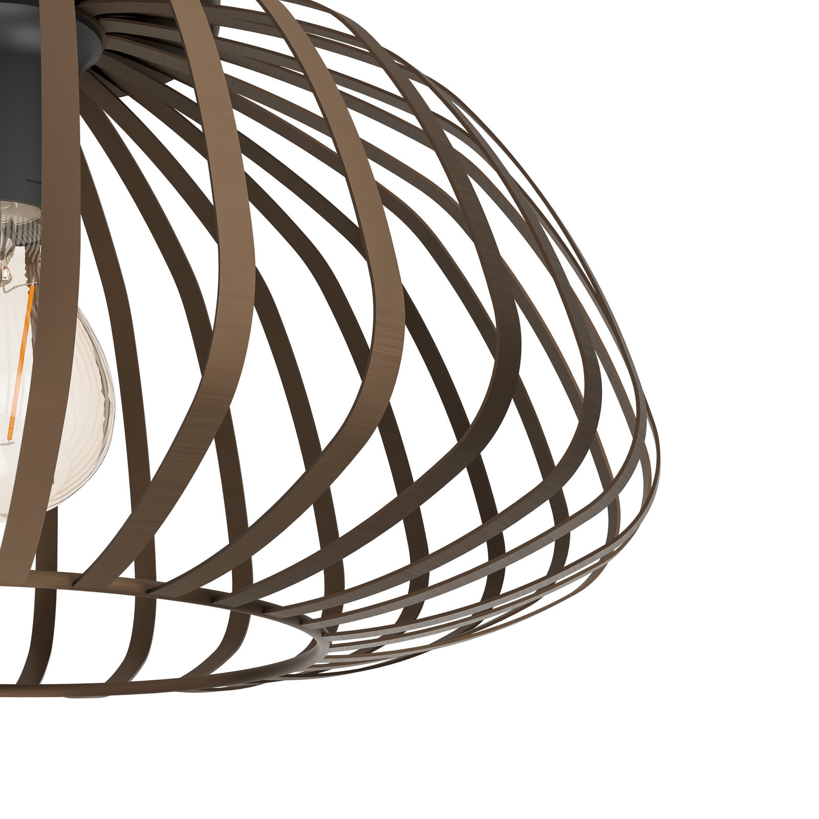 Sieninis šviestuvas Espinal, šlifuotas bronzos, Ø 39 cm, metalas E27