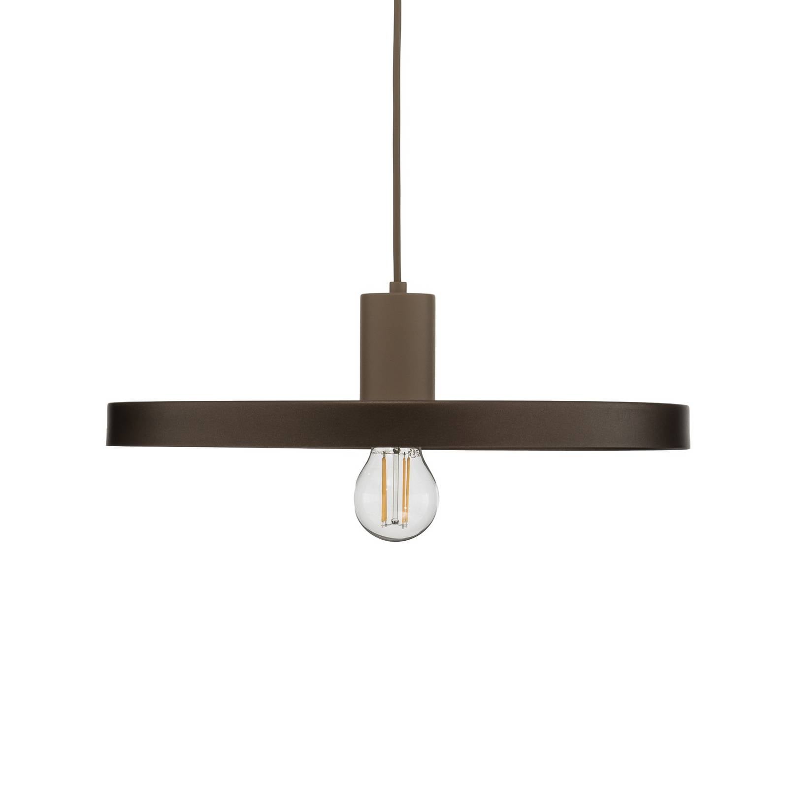 Lampa wisząca Sila, brązowo-piaskowa, metalowa, Ø 45 cm, E27