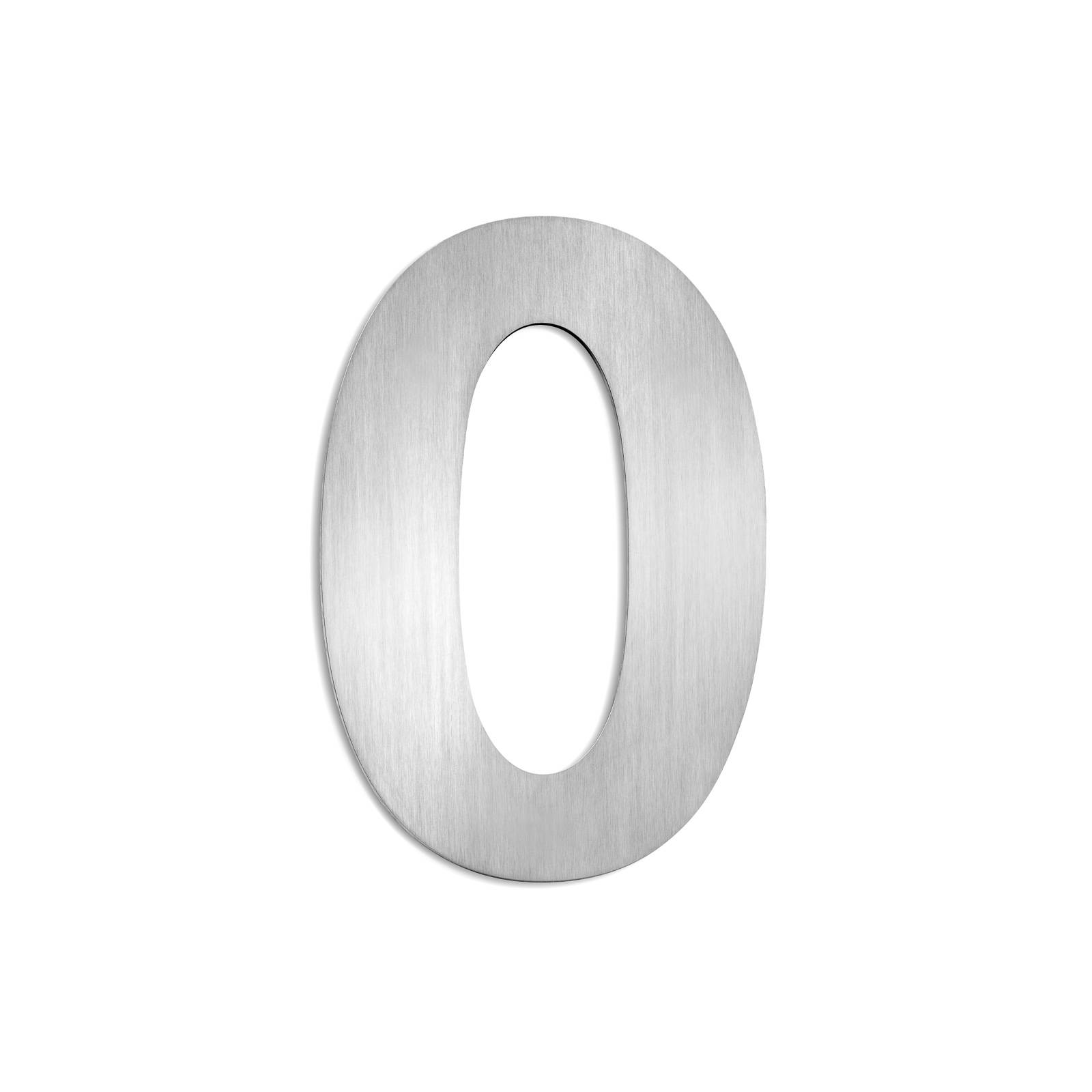 CMD Stainless Steel House Numbers, Large 0, Stainless steel, W: 14 cm, H: 25 cm