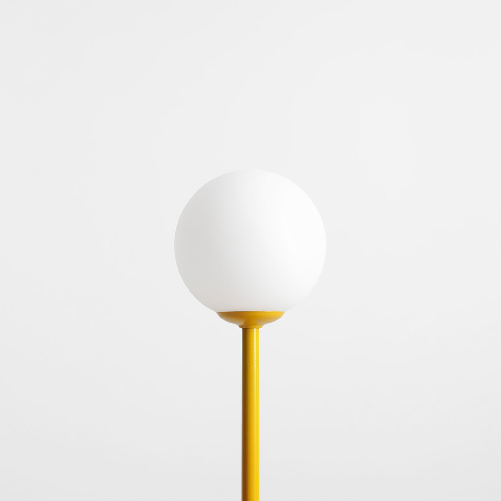 Joel table lamp, 35 cm high, mustard yellow/white