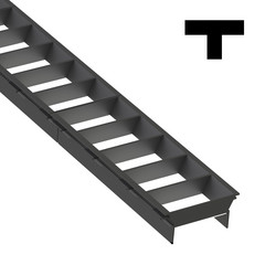 SLC antirefleksraster Click T-led, sort, plast