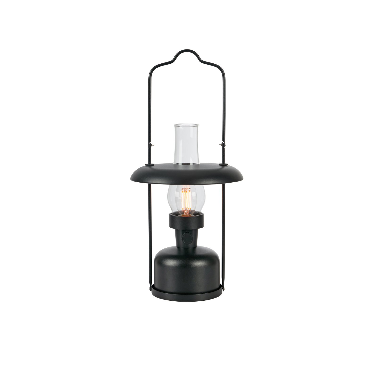 Markslöjd LED battery-powered table lamp Fanos, black, dimmable, IP44