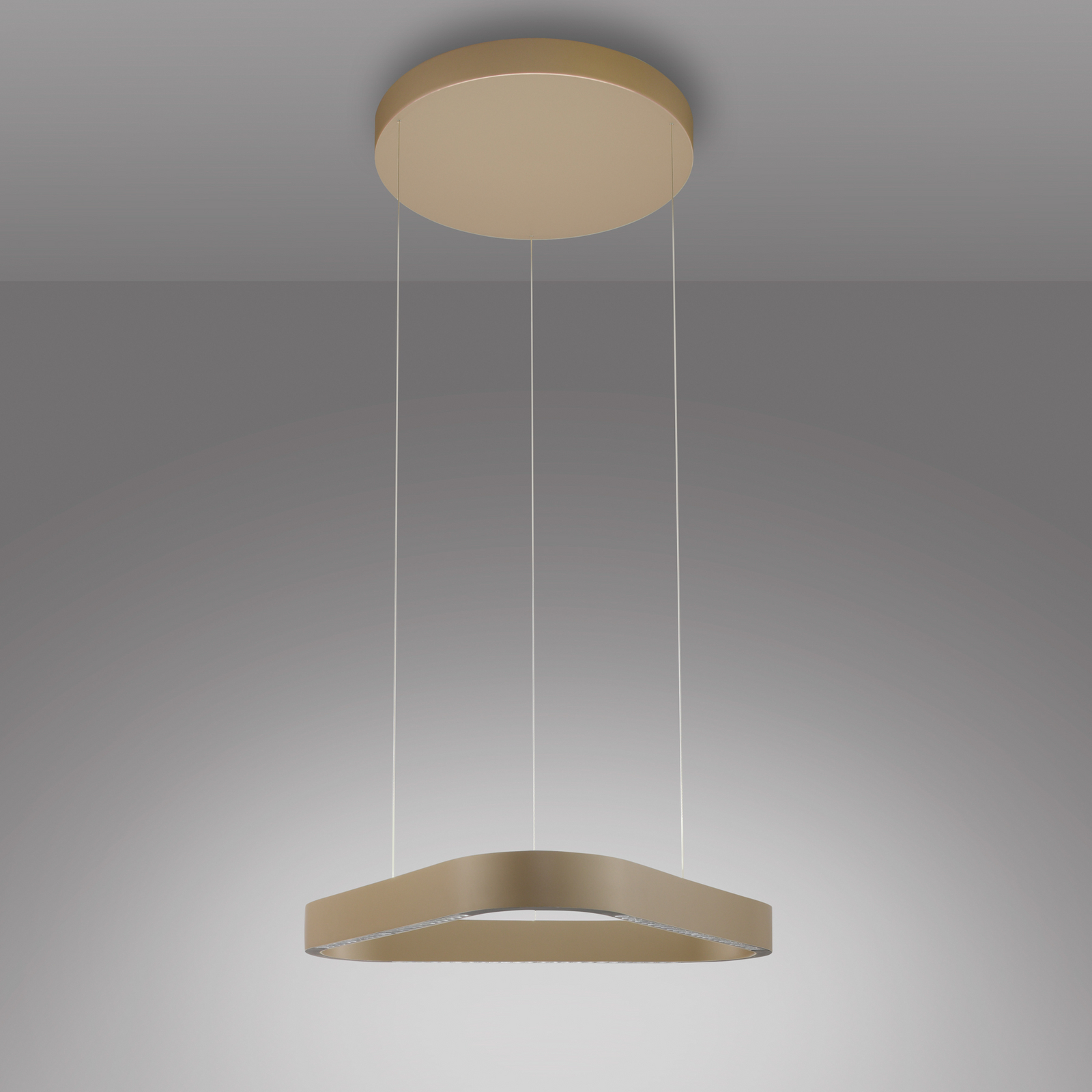 Lámpara colgante LED Paul Neuhaus Q-Stretto, bronce, 60 cm