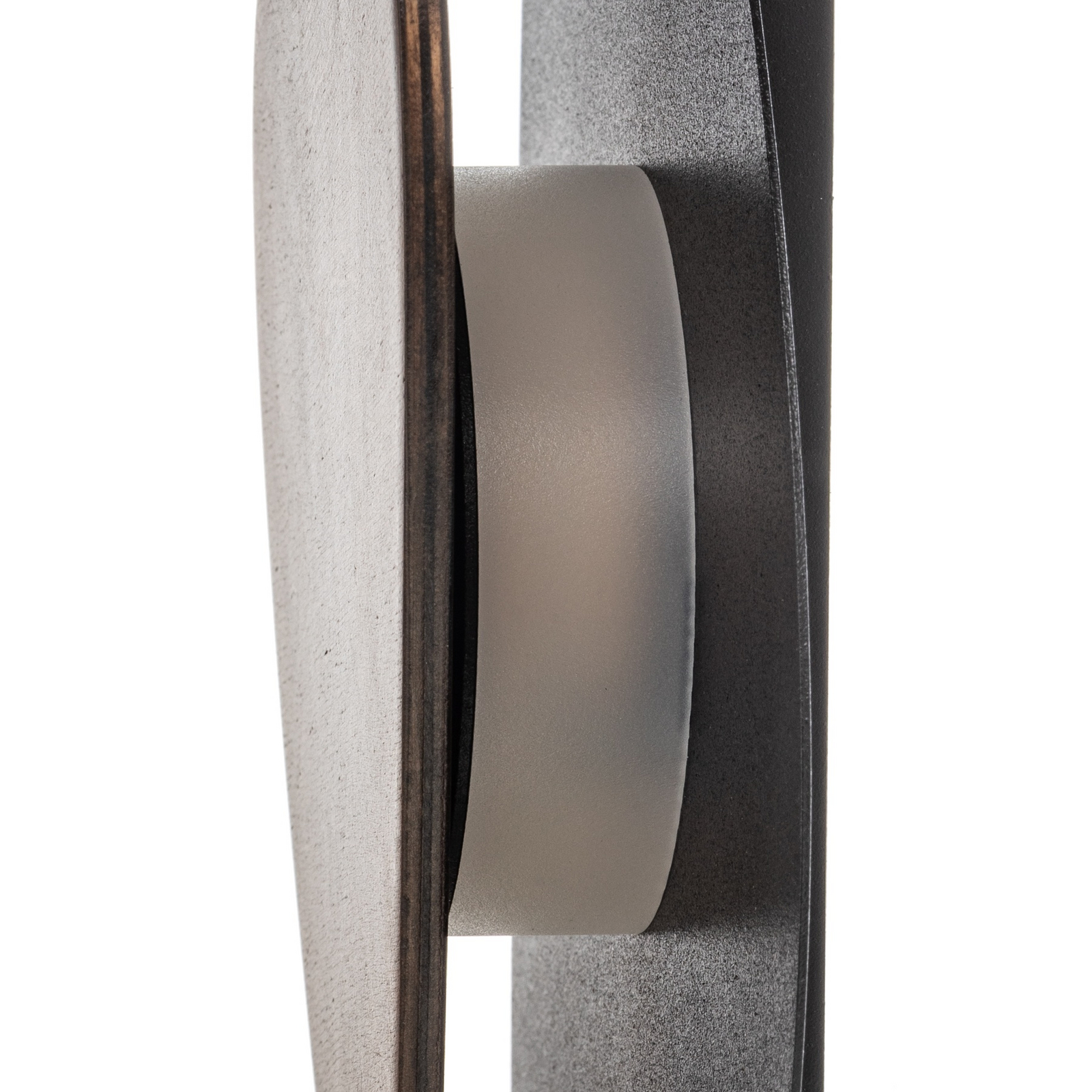 LED nástěnné světlo Pedra, černá/wenge, ocel, dřevo, 3 000 K