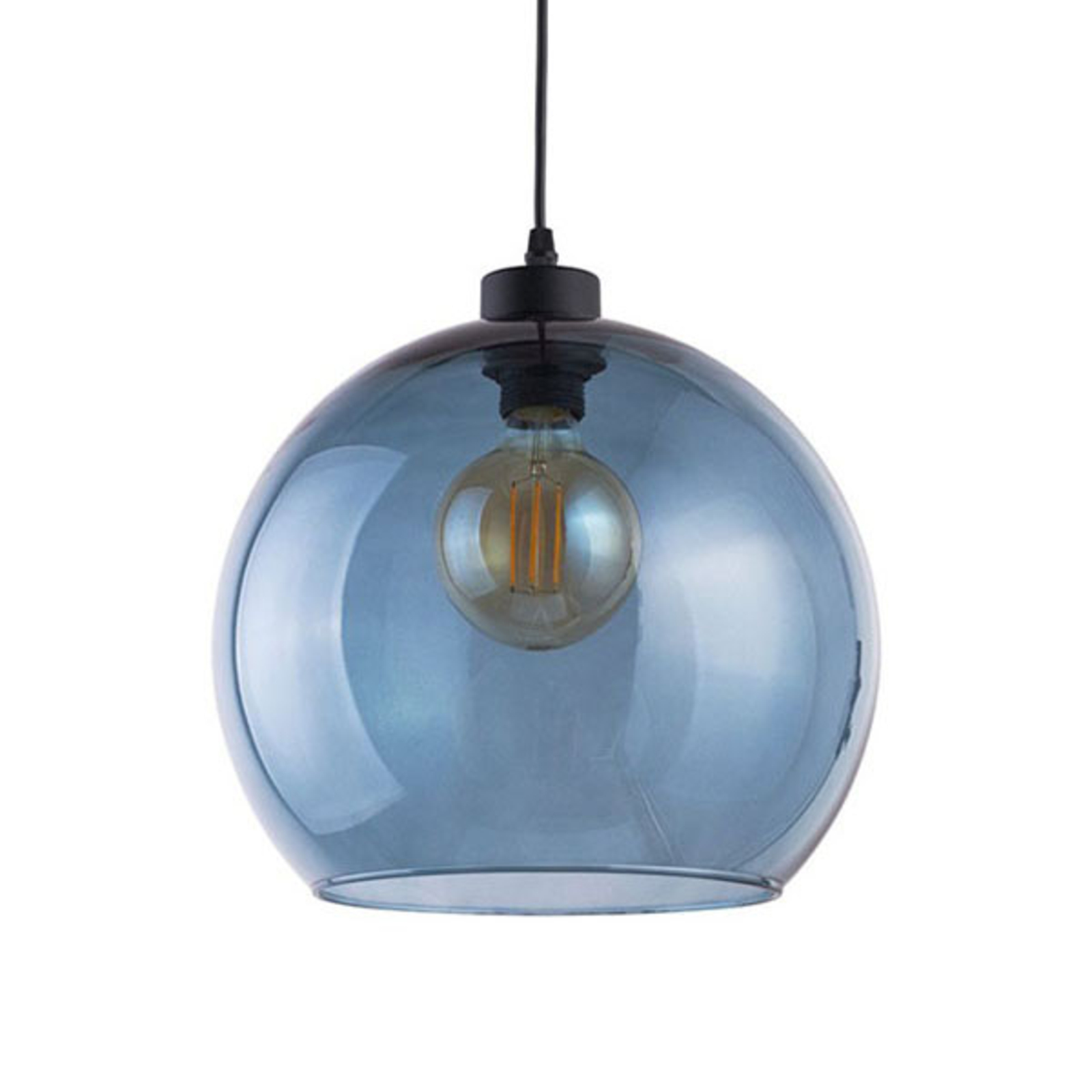 Cubus hanging light, one-bulb, blue