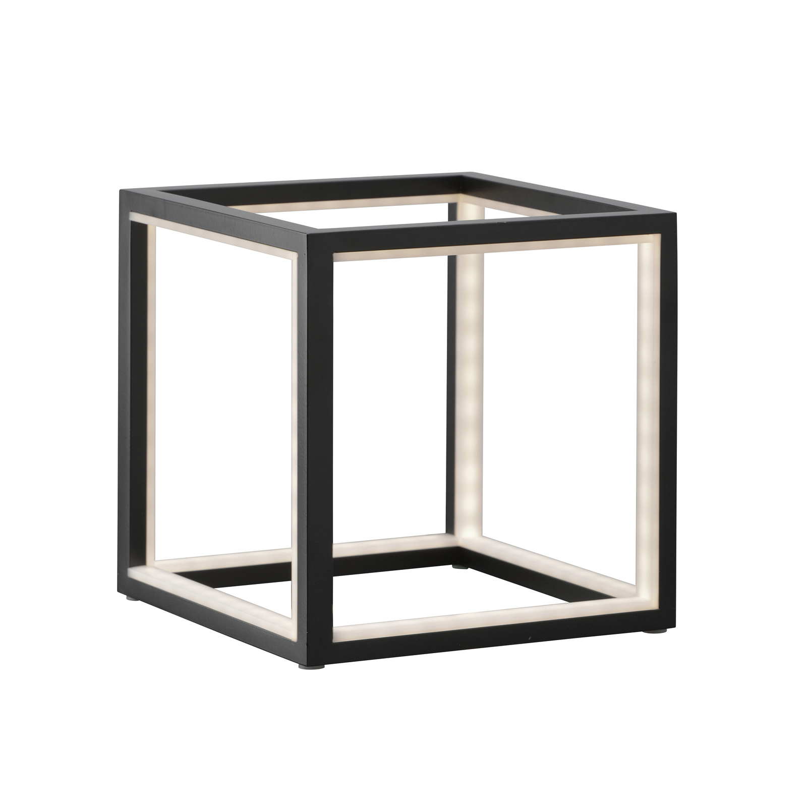 Sompex Delux LED table lamp, black, 20 cm, for Living / Dining Room, aluminium, 7 W, energy efficiency: A+, L: 20 cm, W: 20 cm, H: 20 cm