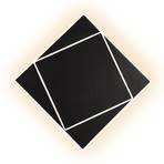 LED-Wandleuchte Dakla, schwarz, 28x28 cm