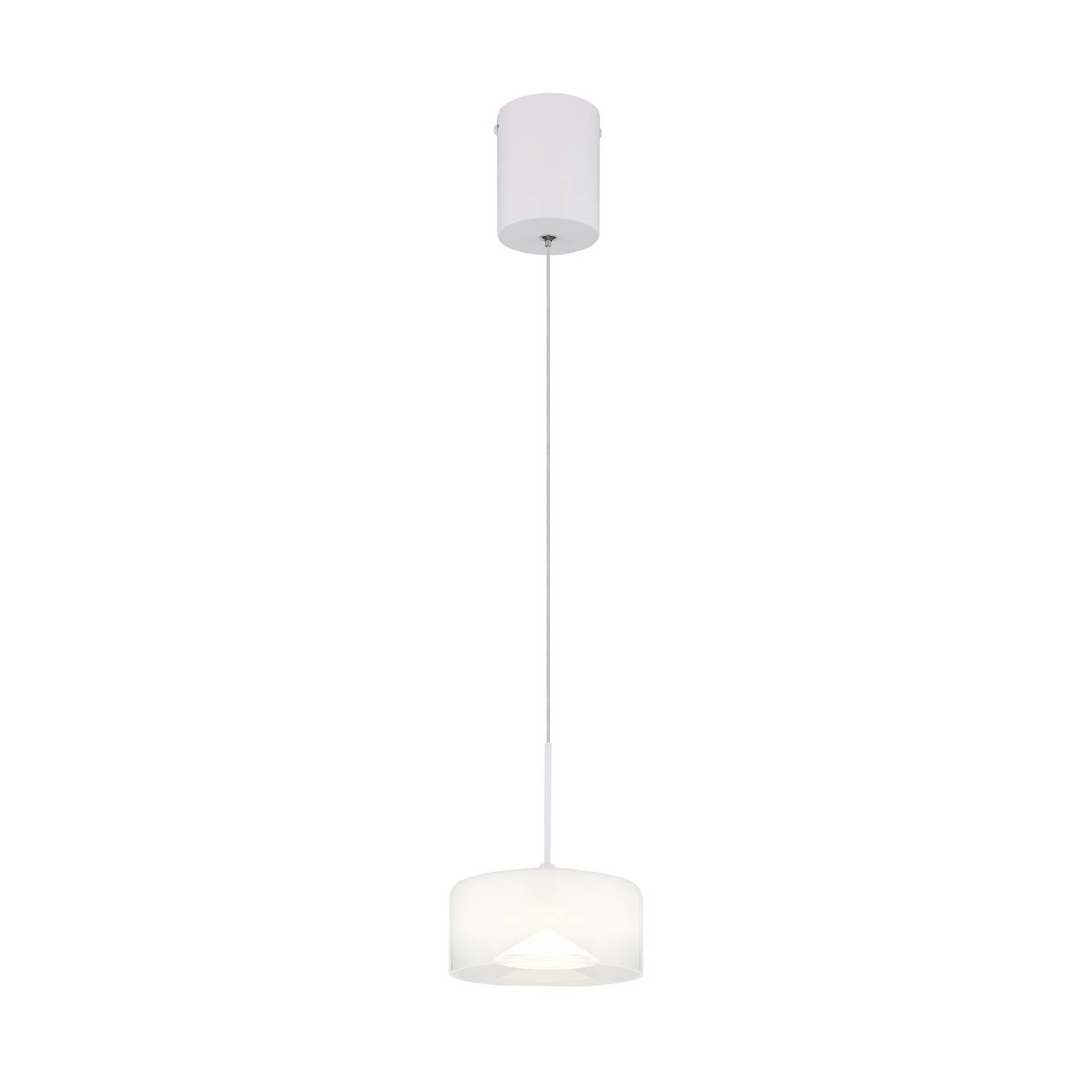 LED-Hängeleuchte Belinda, Ø 15 cm, weiß, Glas