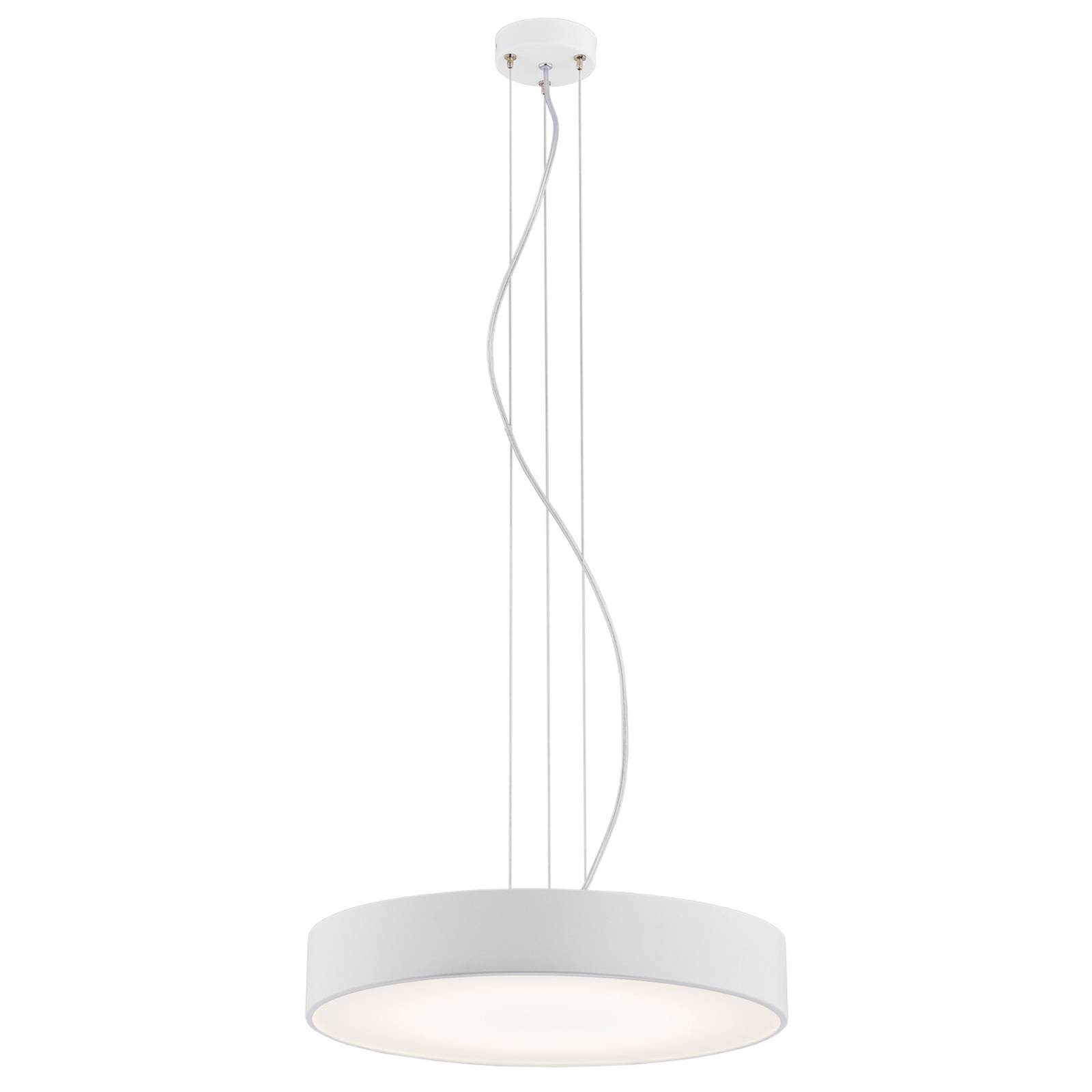 LED hanglamp Dayton, 1-lamp, Ø 45 cm wit