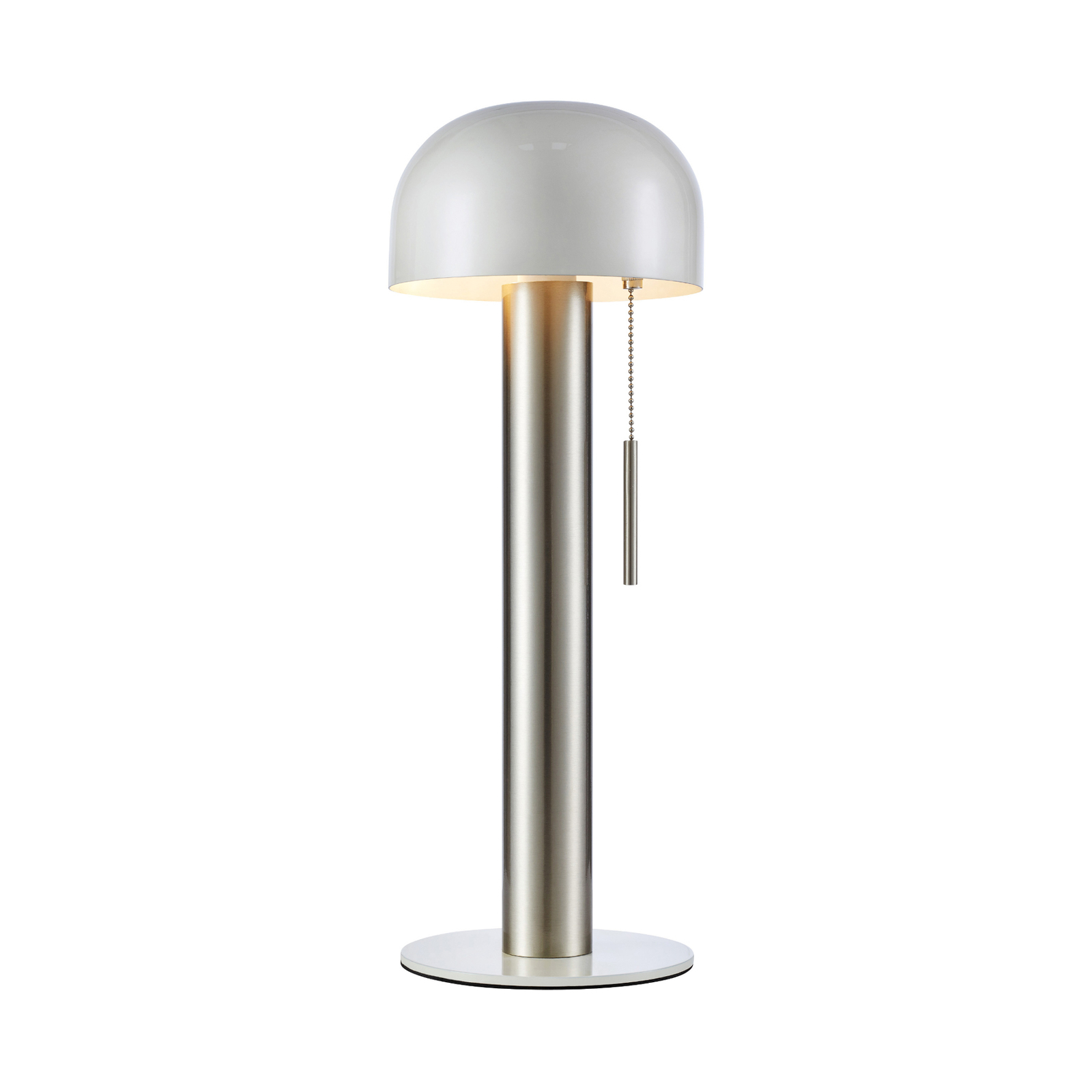 Costa metal table lamp, white/nickel
