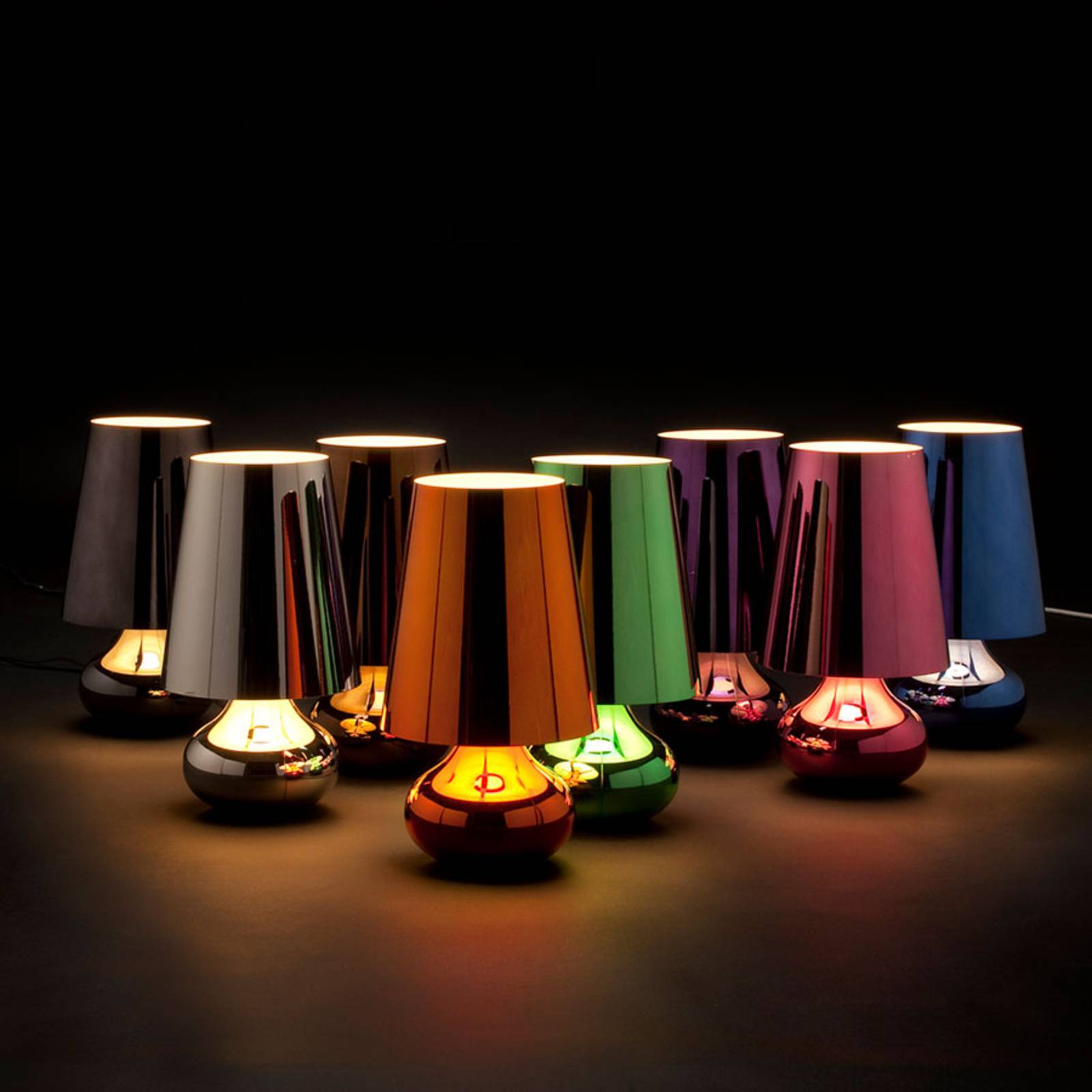 Kartell Cindy lampa stołowa LED, szary metallic