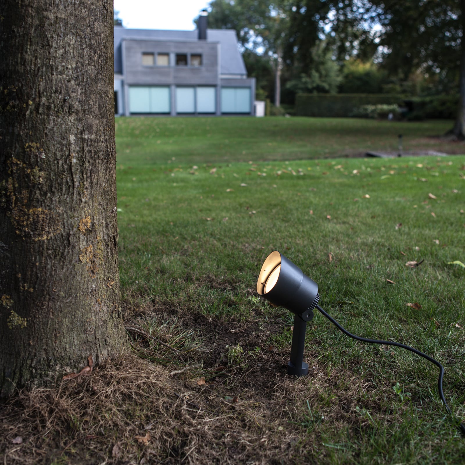 Προβολέας LED με πασσάλους EXPLORER, σκούρο γκρι, Ø 9 cm, IP54