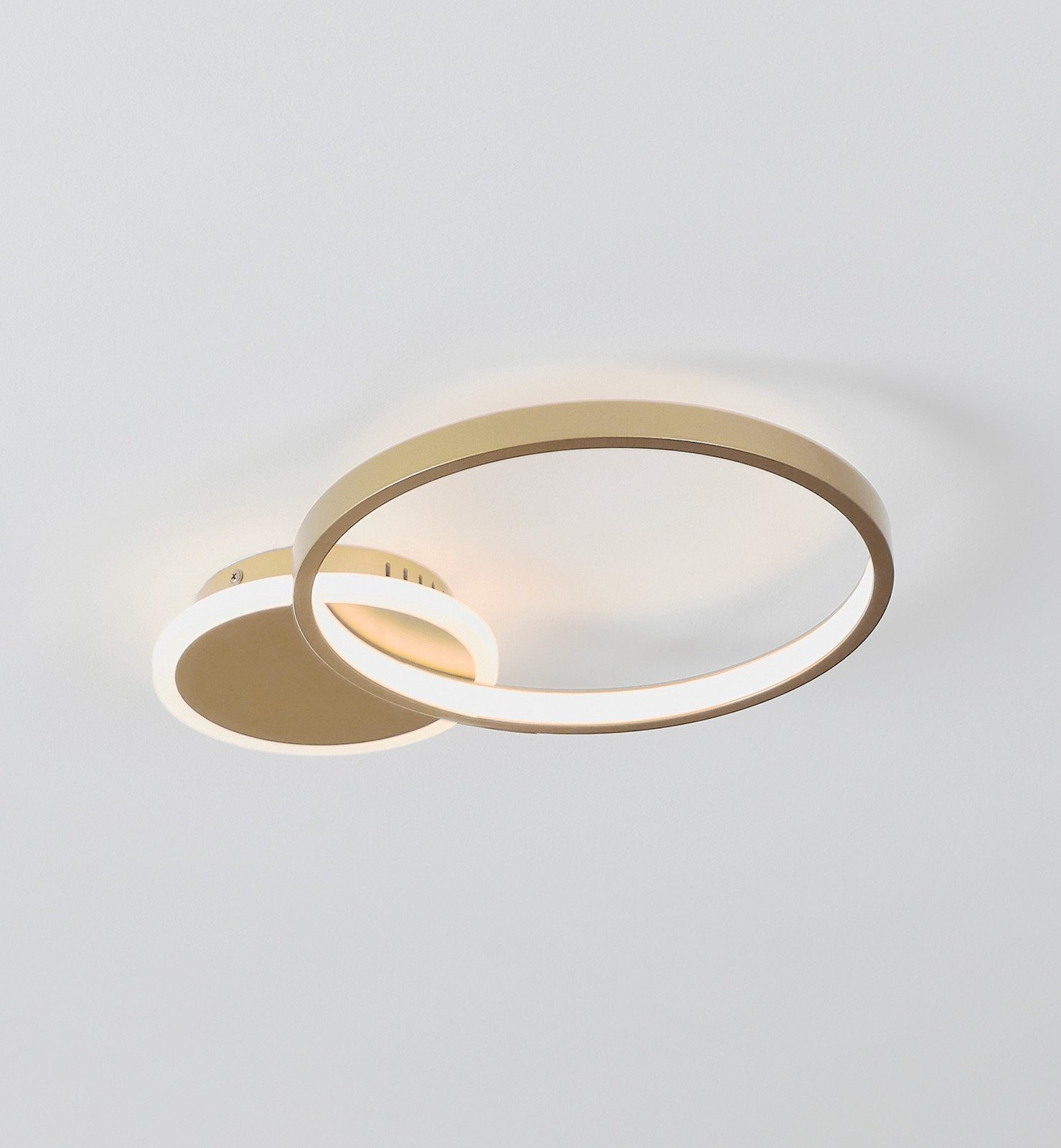 EGLO Plafonieră LED Gafares aur aluminiu 41 cm telecomandă CCT - Camera de zi / sufragerie - modern - Metal