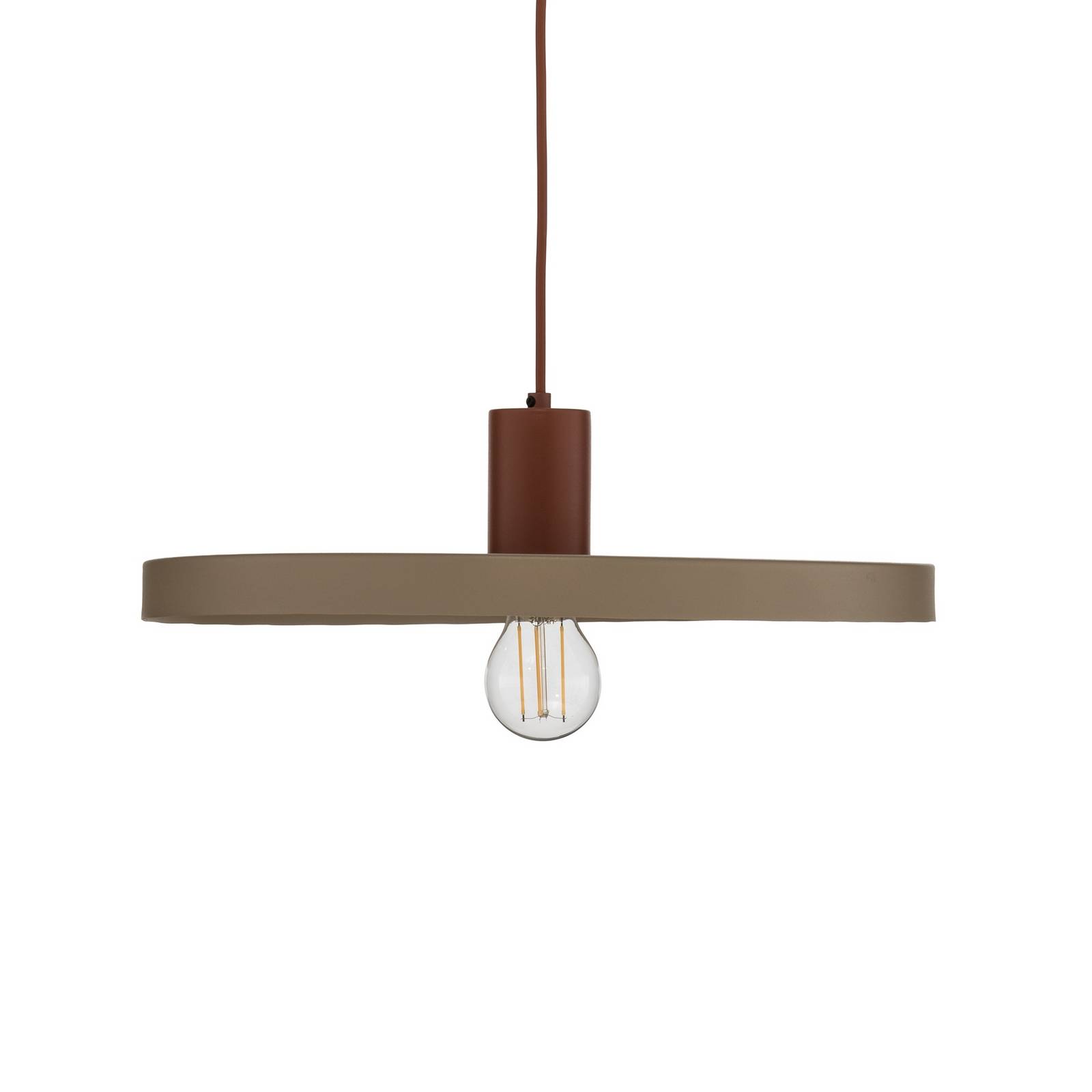 Lampa wisząca Sila, piaskowa/czerwona, metal, Ø 45 cm, E27