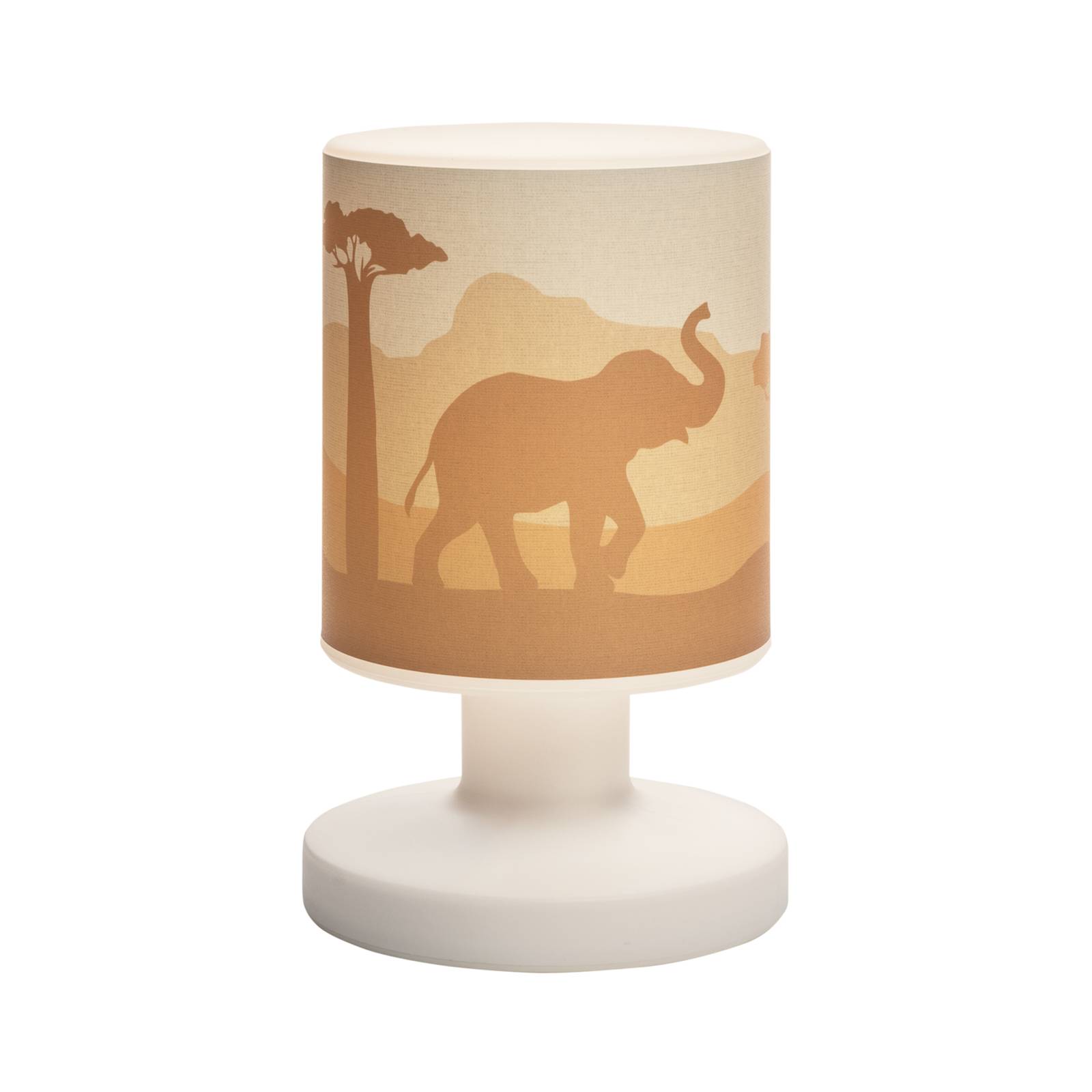 LED-Akkutischleuchte Scandi Savanne orange 21 cm