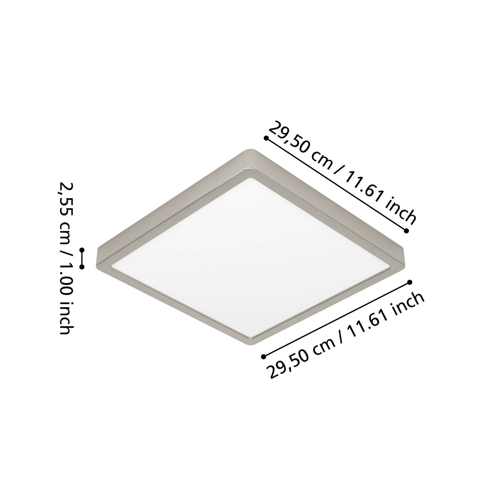 EGLO connect Smart LED opbouwlamp Fueva 6-Z, grijs, 29 cm