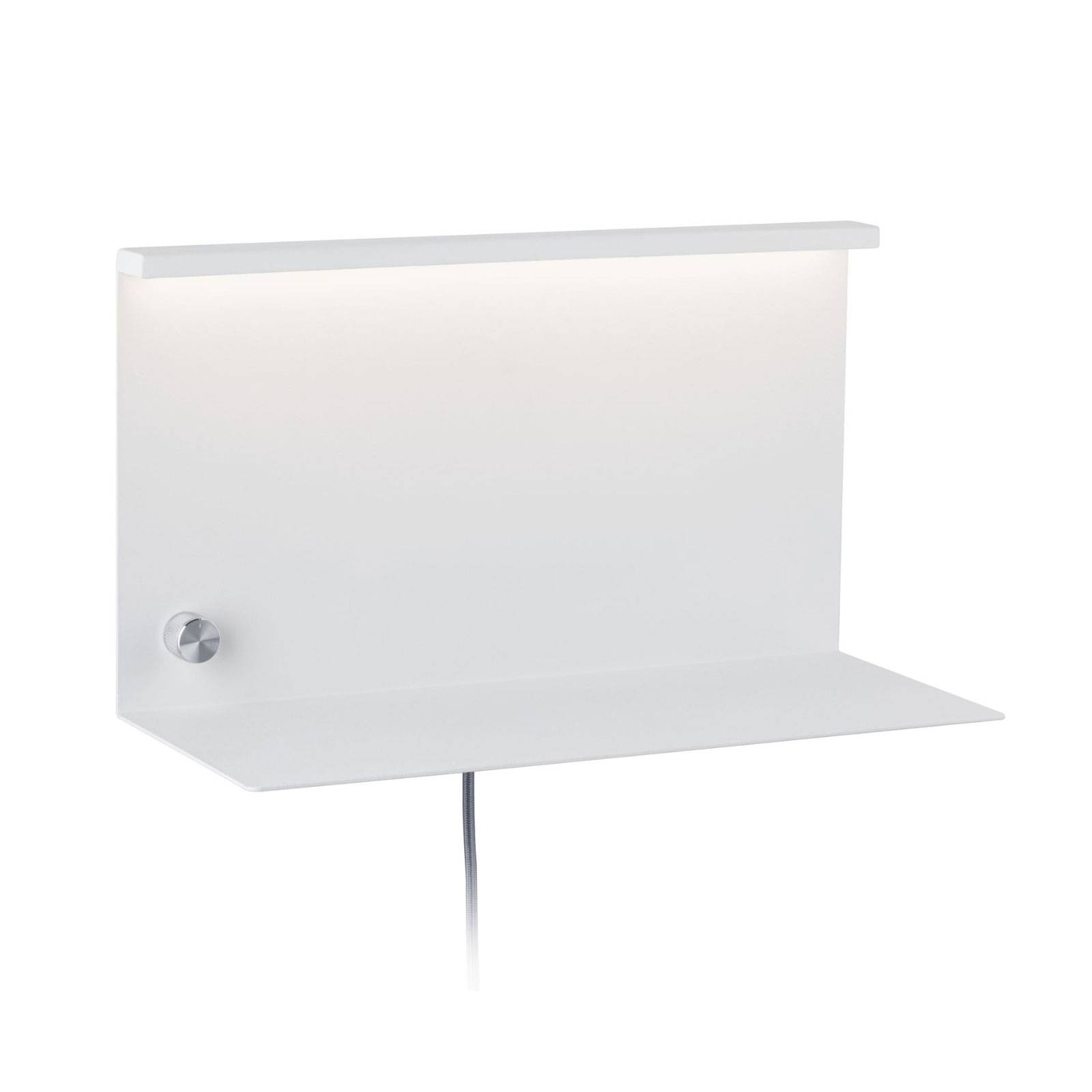 Paulmann Jarina LED wall light with a shelf, for Bedroom, metal, 4.5 W, W: 35 cm, H: 20 cm