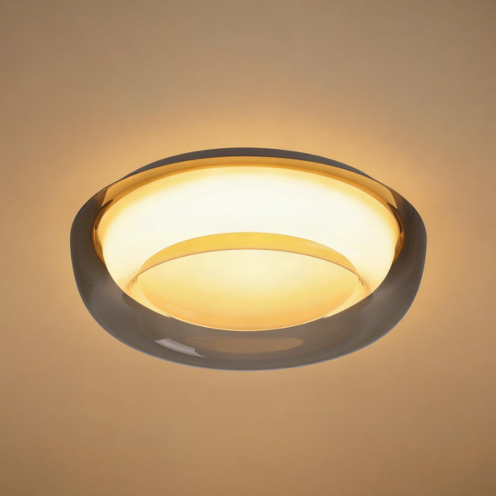 Plafón LED CONISTARINO de EGLO, marrón, Ø 40 cm, anillo CCT Plafón LED CONISTARINO de EGLO, marrón, Ø 40 cm, anillo CCT