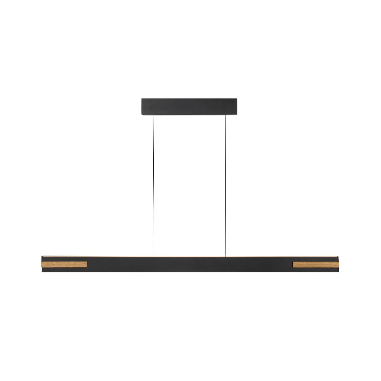 LED-Hängeleuchte Streamline, Länge 130 cm, schwarz, Metall