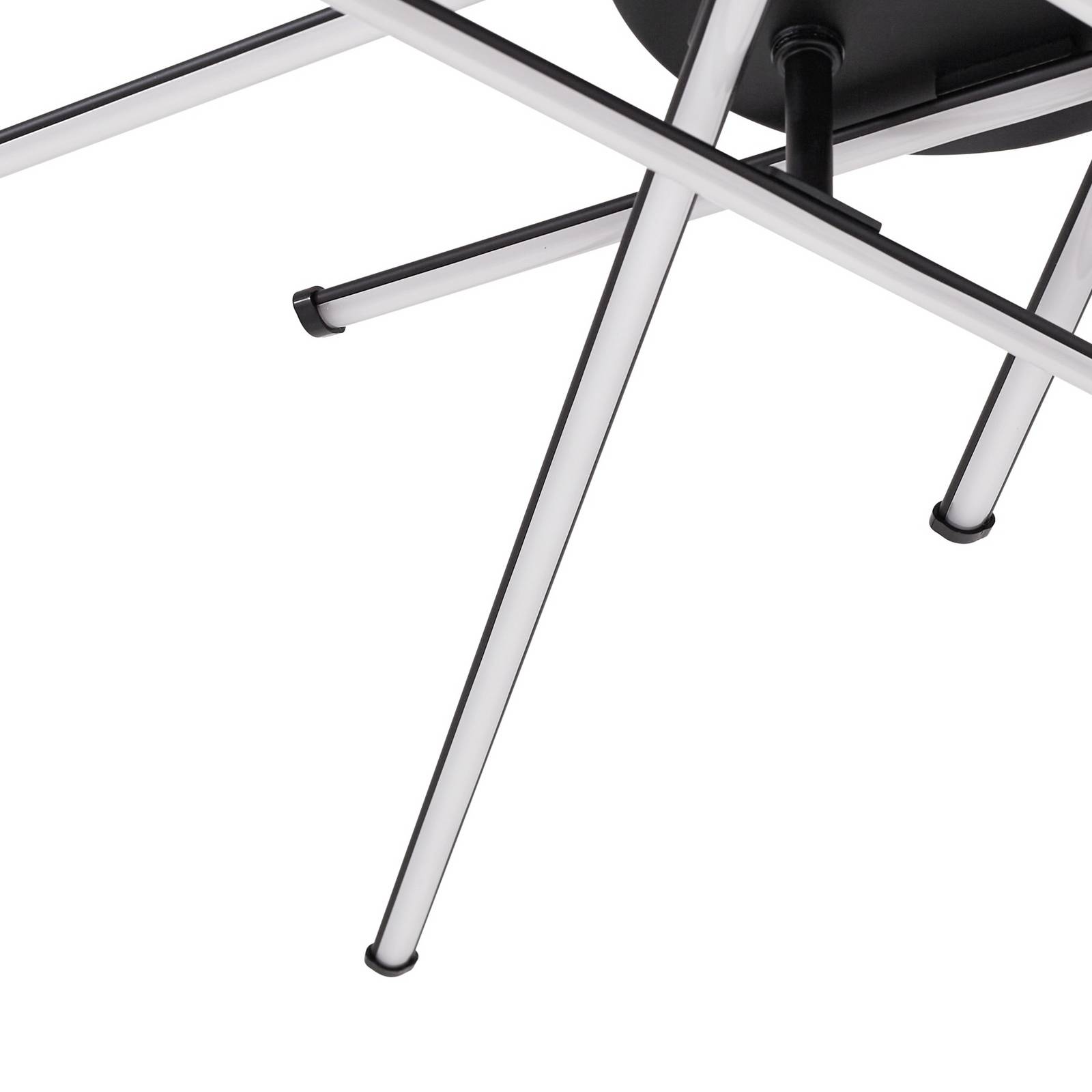 Lindby Lampa sufitowa LED Elviano, Ø 80 cm, czarna, 3000 K