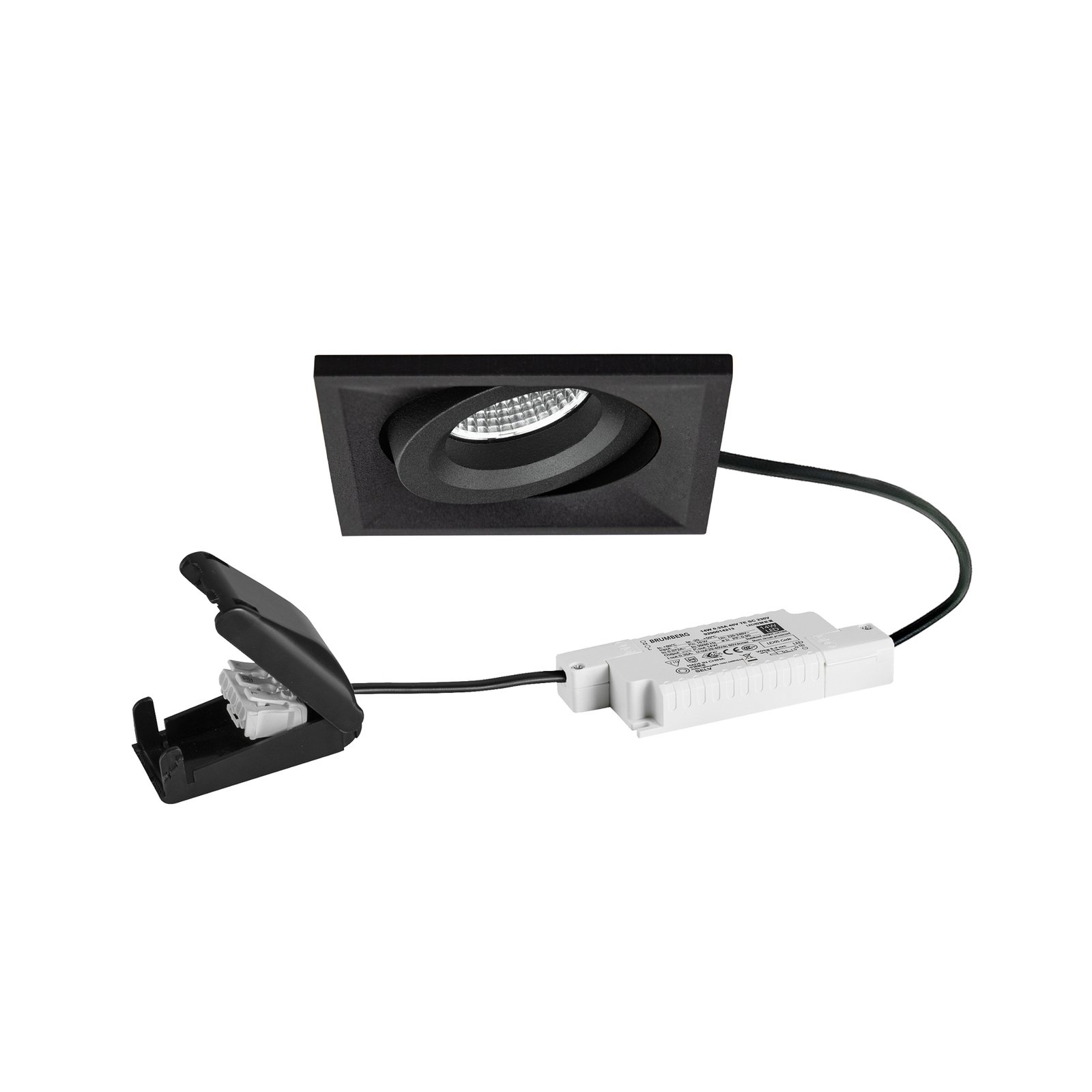 BRUMBERG LED recessed spotlight BB37 RC connection box textured black