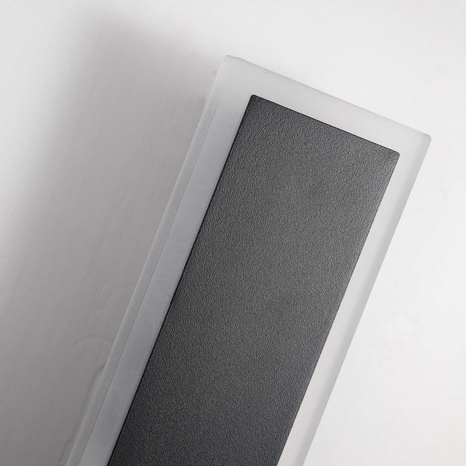 Applique da esterni LED Bordo Square, altezza 30 cm, nero, alluminio