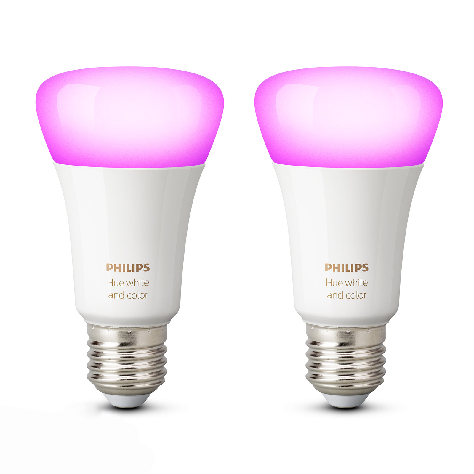 PHILIPS HUE Philips Hue White & Color Ambiance 9W E27, 2x, plastic, E27, 9 W, energy efficiency: A+, L: 11 cm