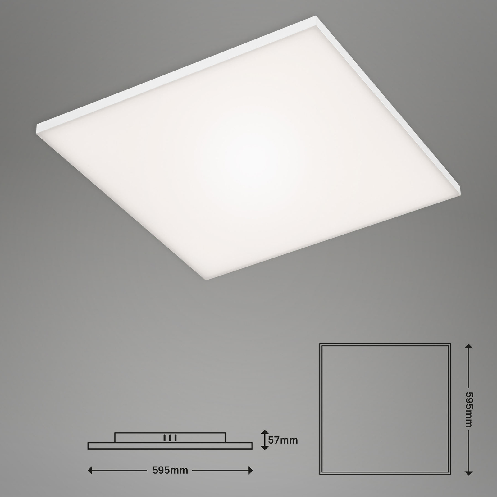 Plafoniera LED Frameless RGBW, quadrato