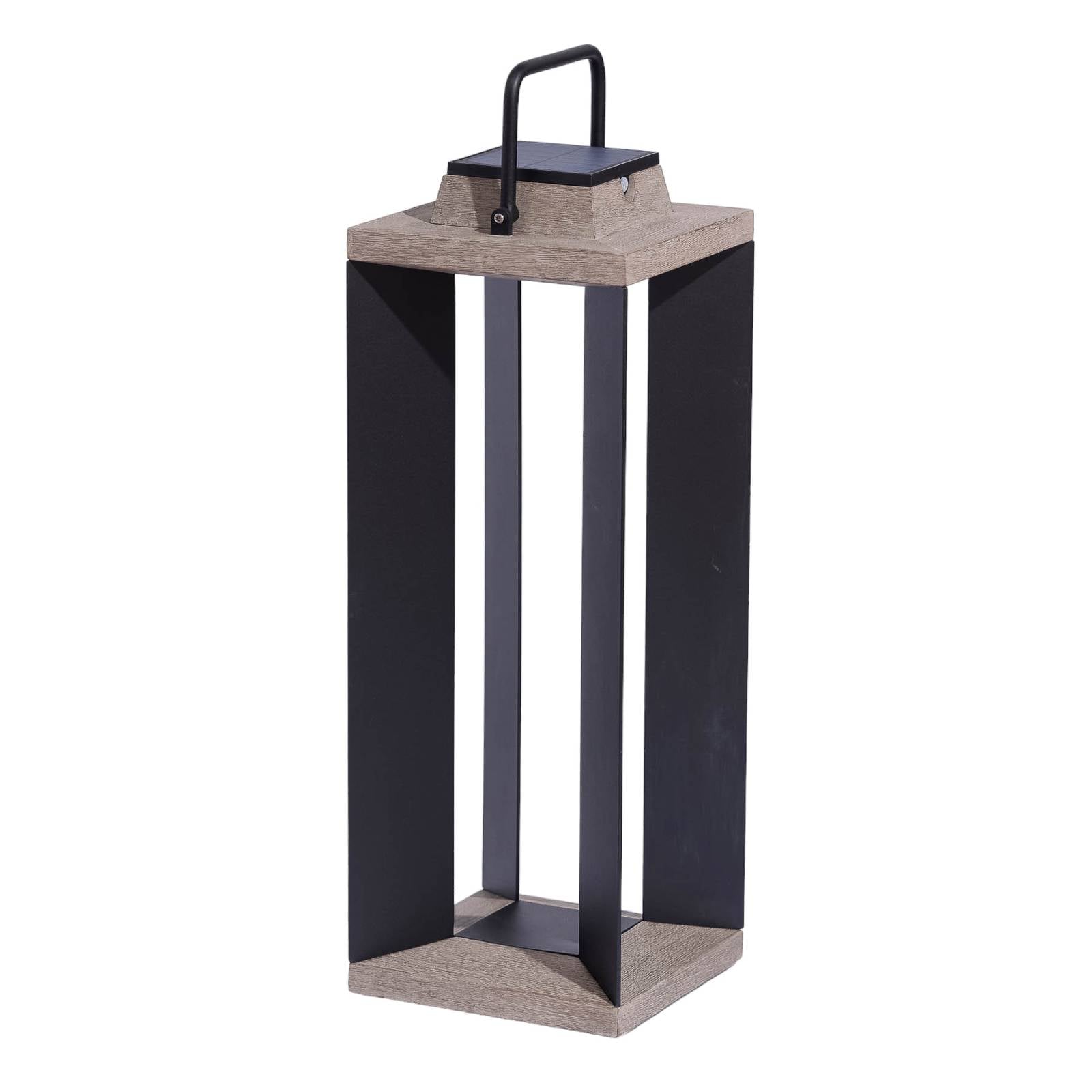 Les Jardins Solarlaterne Teckalu Duratek Alu schwarz 655cm