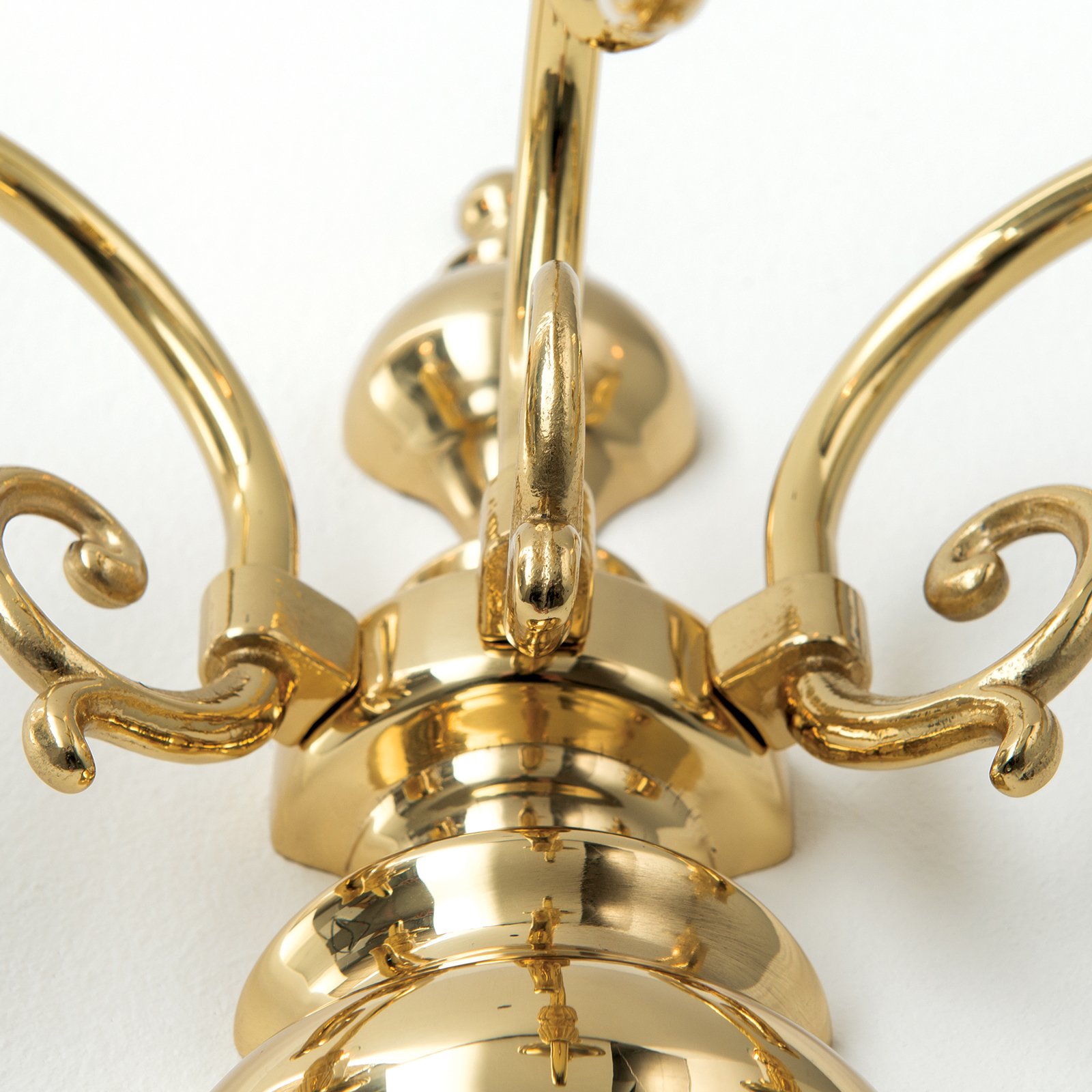 Imke 3-bulb wall light, polished brass