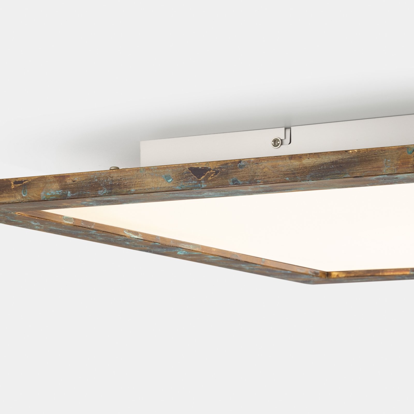 Quitani LED-Panel Aurinor, goldfarbig patiniert, 86 cm