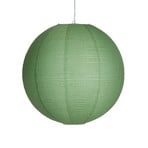 Hengelampe Haru, grønn, Ø 50 cm, papir, E27, hvitt kabel