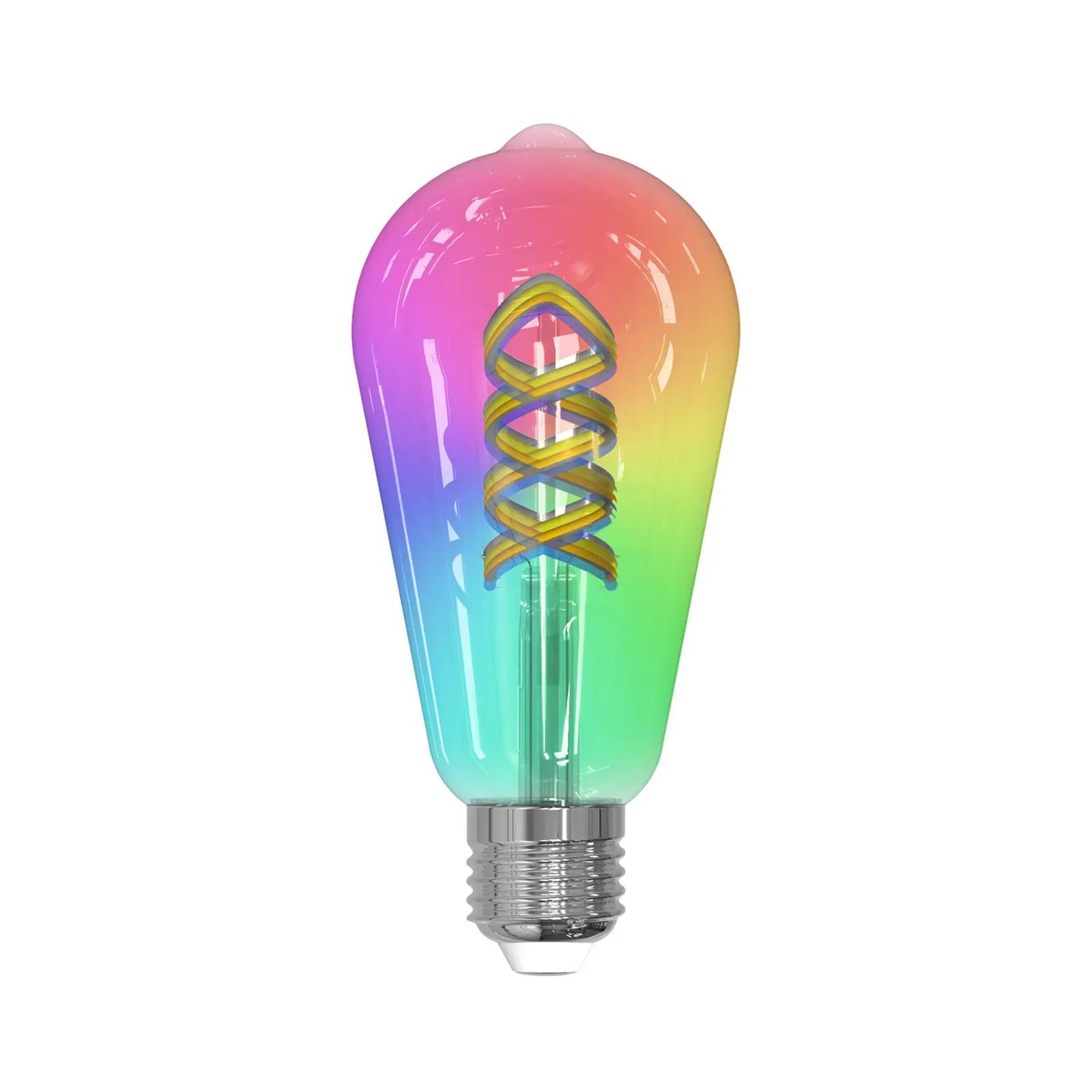 LUUMR LUUMR Smart LED žárovka Sada 3 žárovek E27 ST64 4W RGB čirá Tuya