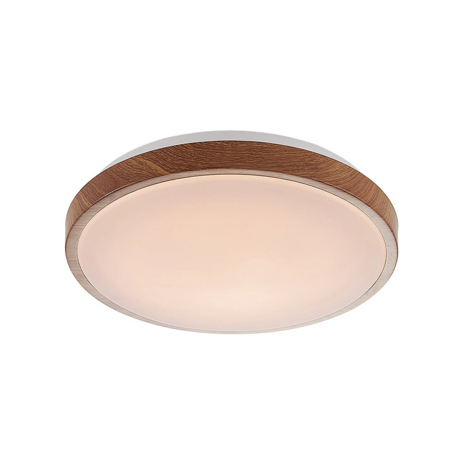 Plafoniera LED Lindby Mendosa, rotonda, legno chiaro, Ø 29 cm