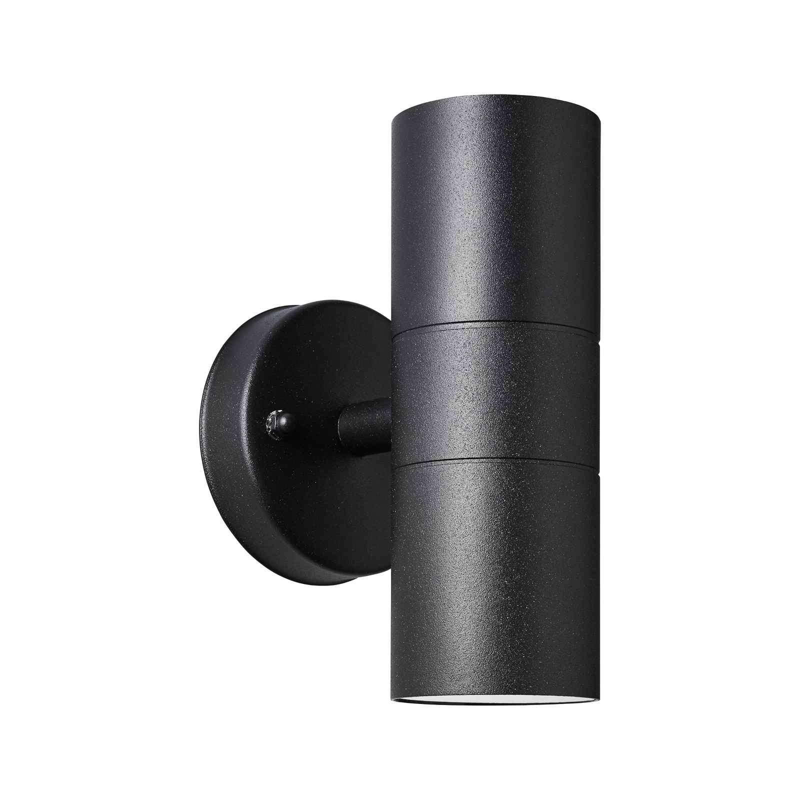 Candeeiro de parede exterior Jandy up/down, preto, metal, vidro, GU10