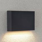 Lindby LED outdoor wall light Jarte, 20 cm, down, grey, IP65