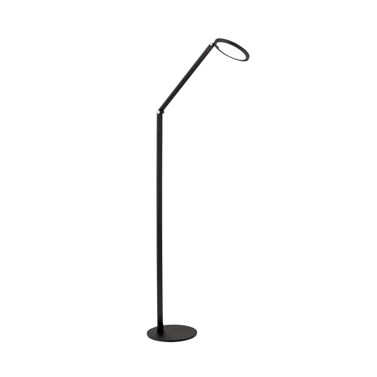 LED stojacia lampa Fati, výška 136 cm, čierna, hliník, stmievač