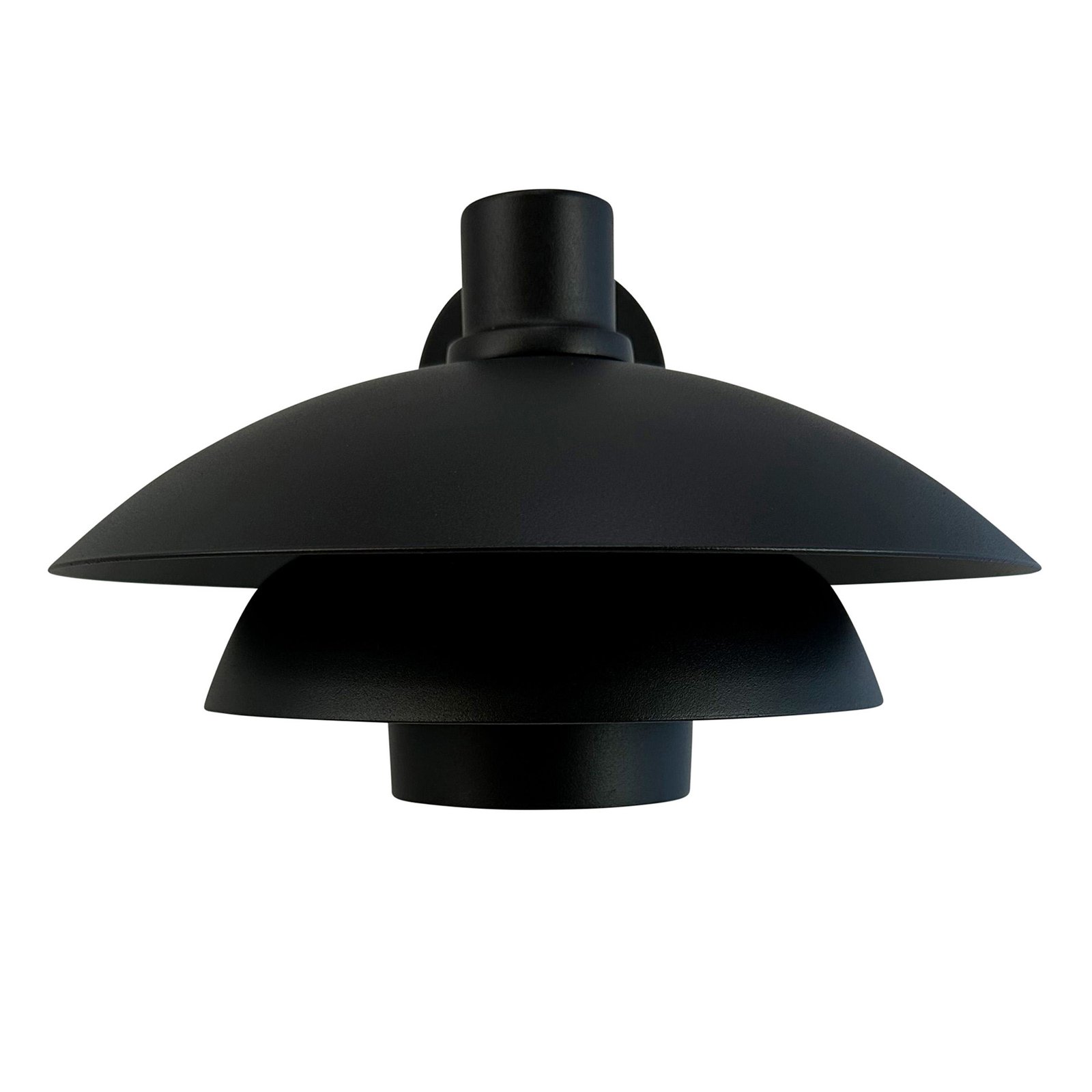 Dyberg Larsen Morph buitenwandlamp, Ø 30 cm, zwart, metaal