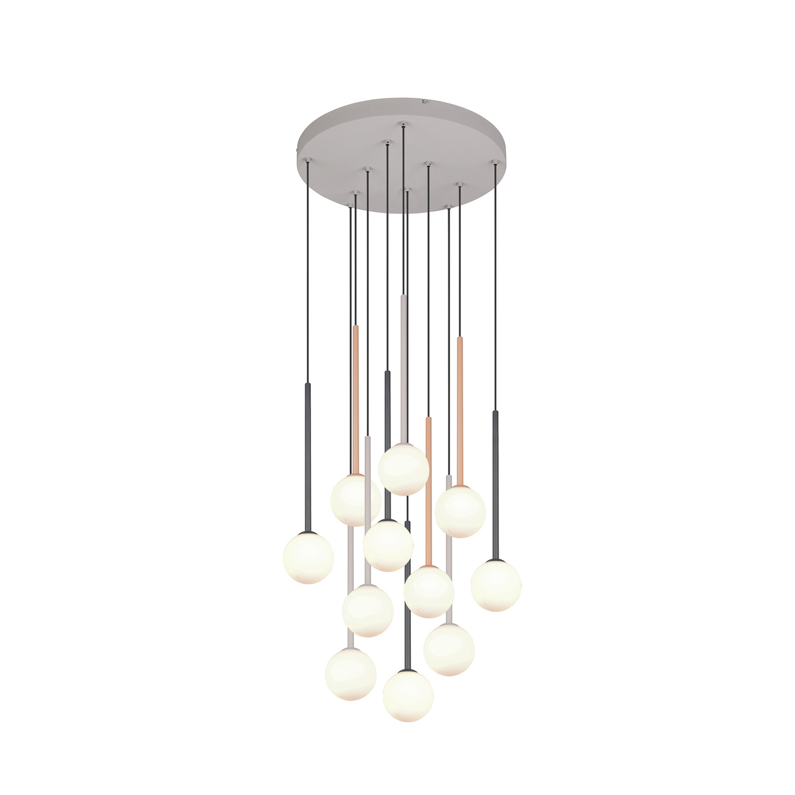 Piekaramā lampa „Firano“, krāsaina, Ø 66 cm, metāla, 11-spuldzīga. Piekaramā lampa „Firano“, krāsaina, Ø 66 cm, metāla, 11-spuldzīga.