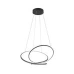 Suspension LED Darvin longueur 84 cm noir mat métal CCT