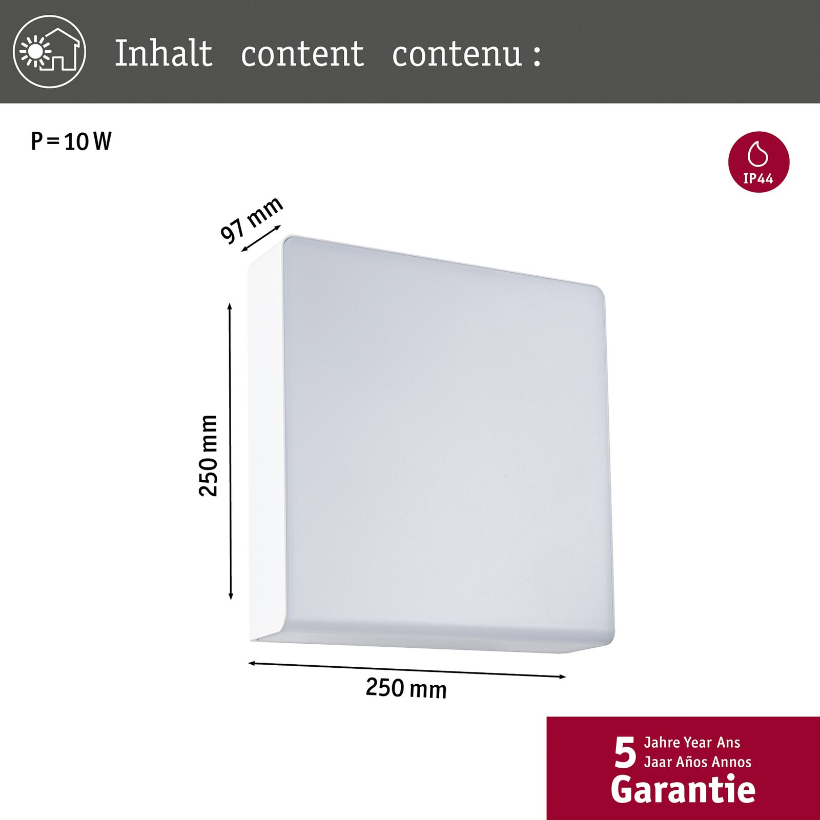 Azalena LED-Außenwandleuchte Sensor weiß - Paulmann