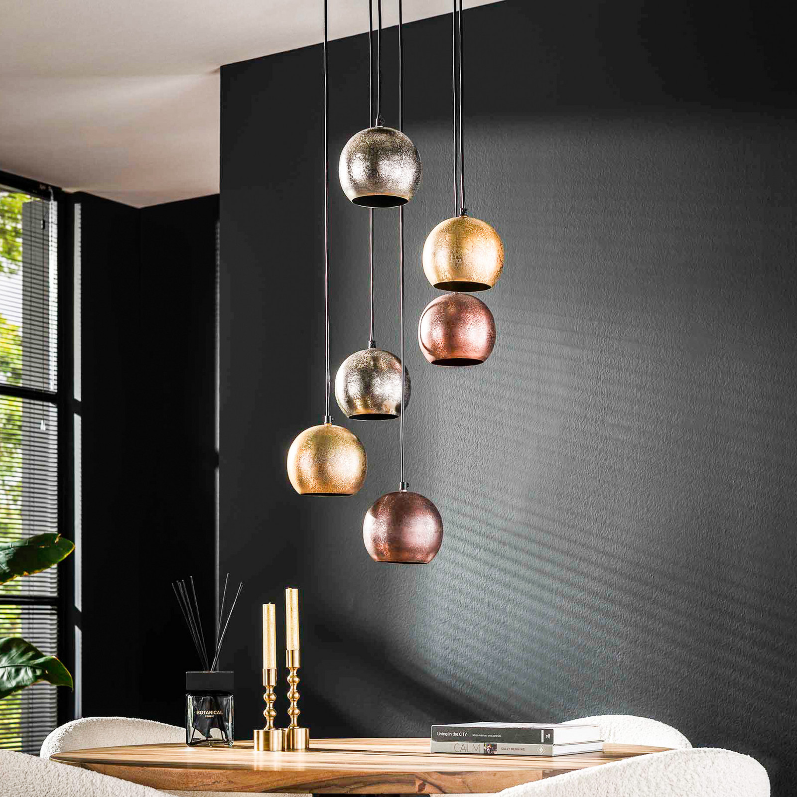Zijlstra Suspensie Mixa 6 lumini auriu / argintiu / bronz - Camera de zi / sufragerie - design - bronz mat aur argint negru - Metal