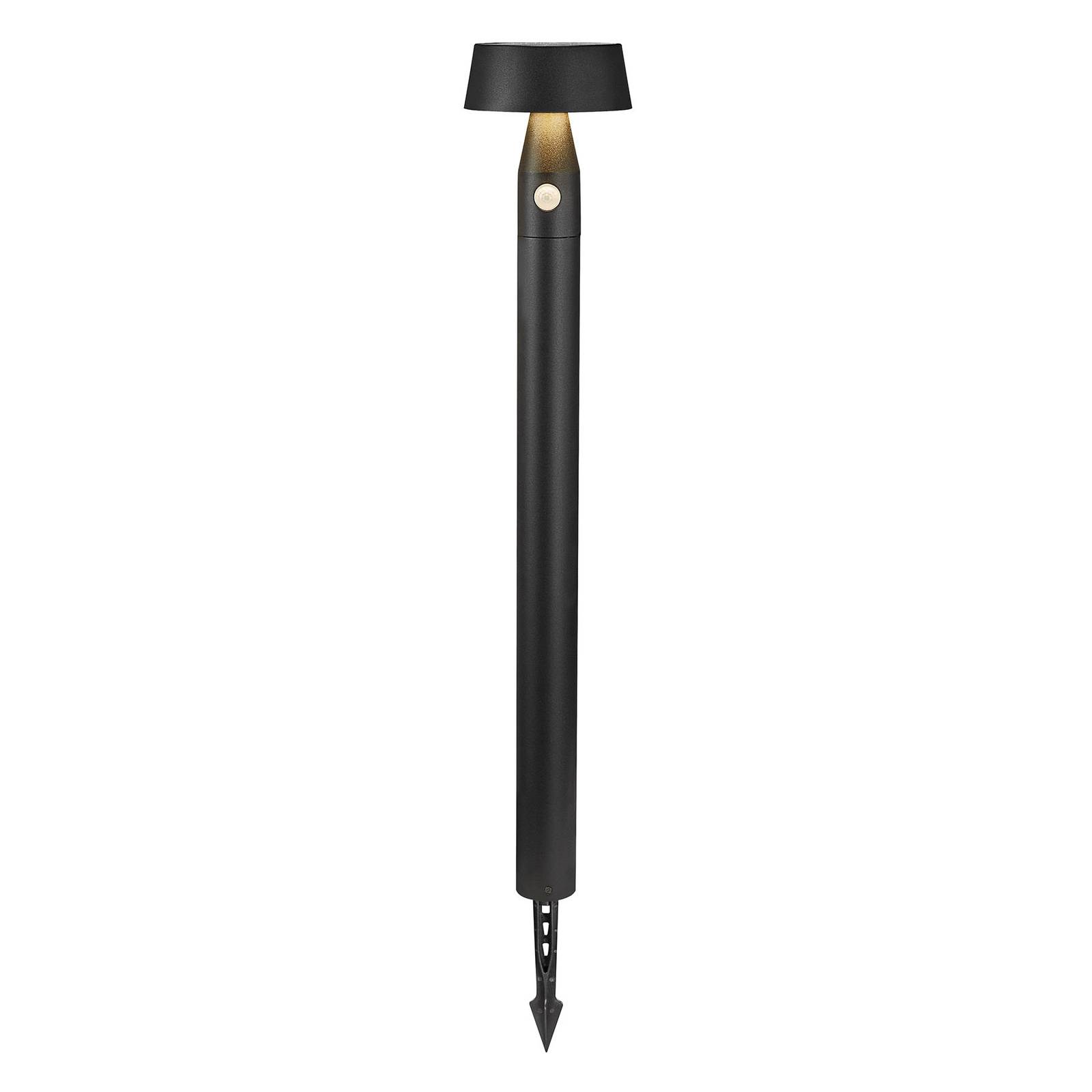Nordlux Nama LED solar path light, height 90 cm, aluminium, plastic, 1 W, H: 111 cm