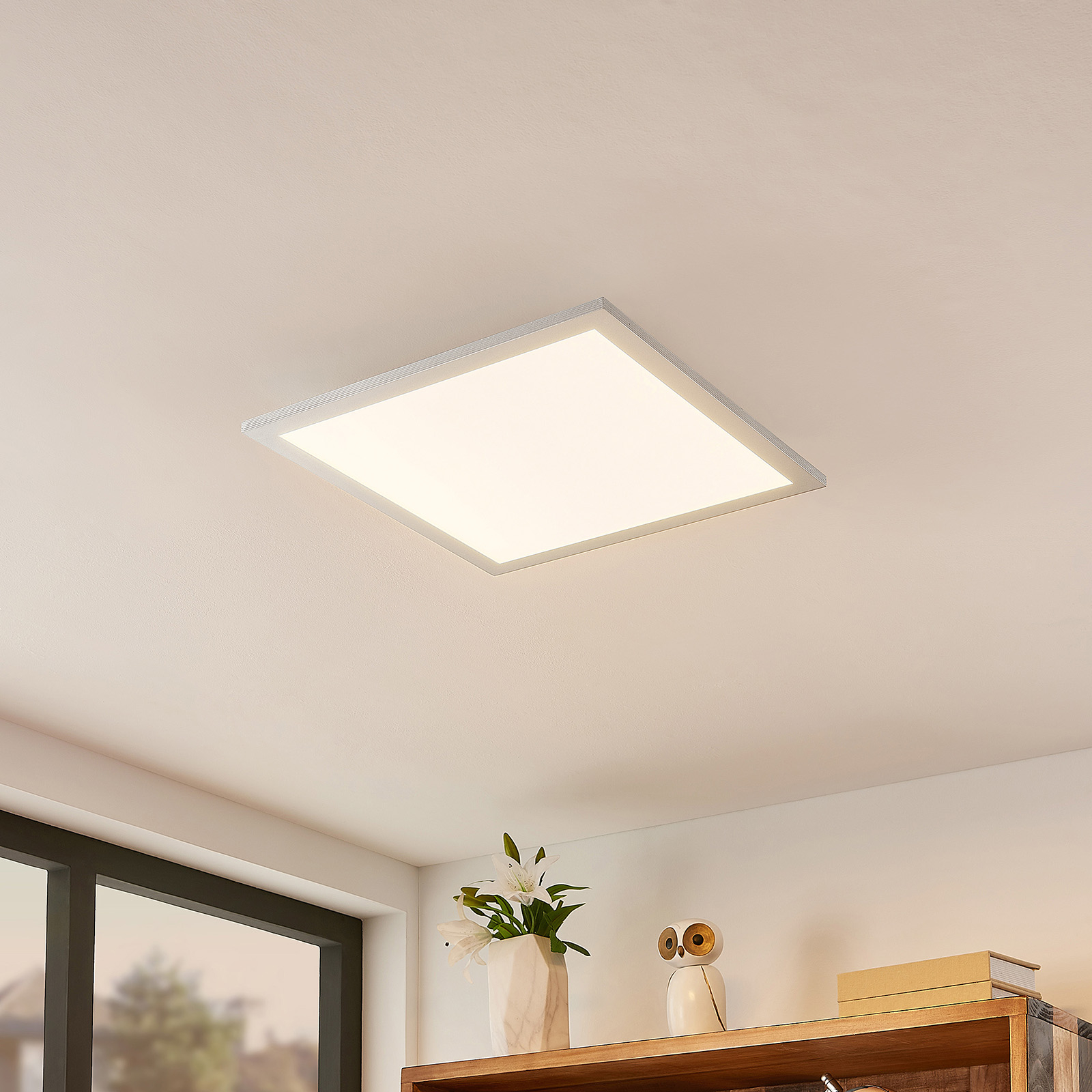 Lindby Kjetil LED ceiling panel app RGB 40 x 40 cm