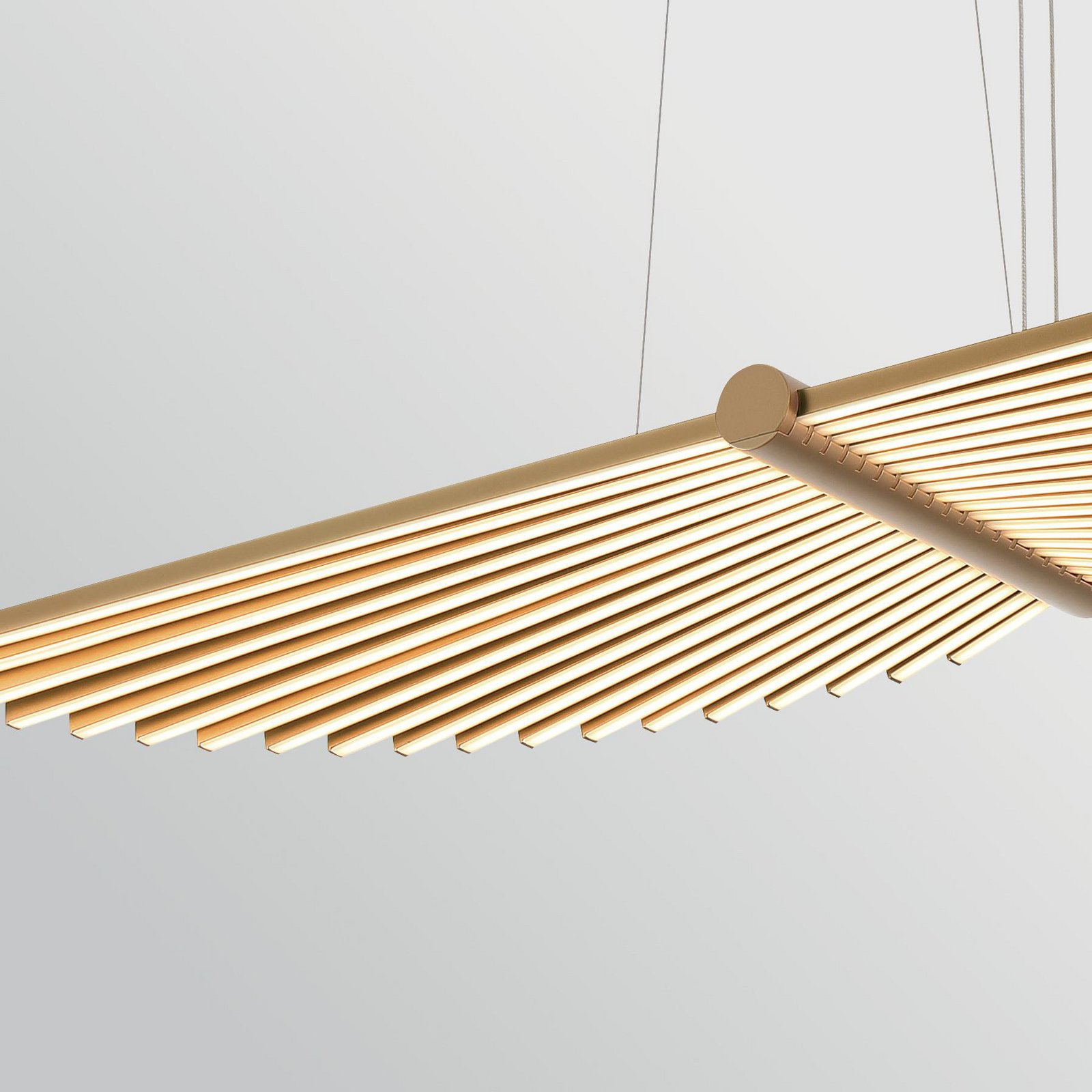 LED-Hängeleuchte SERAPH, gold gebürstet, Länge 105 cm Metall