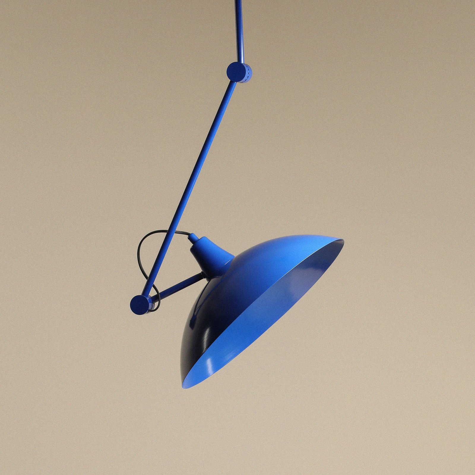 Melos pendant light, blue, Ø 36 cm, metal Melos pendant light, blue, Ø 36 cm, metal