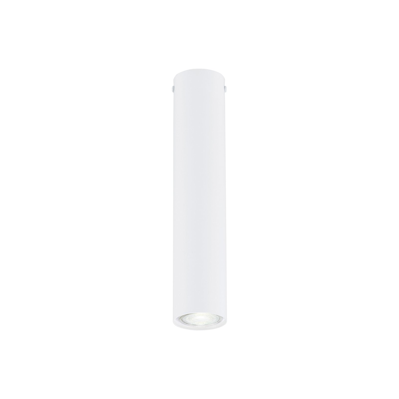 Spot pour plafond Tecno 1M, acier, GU10, hauteur 30 cm, blanc