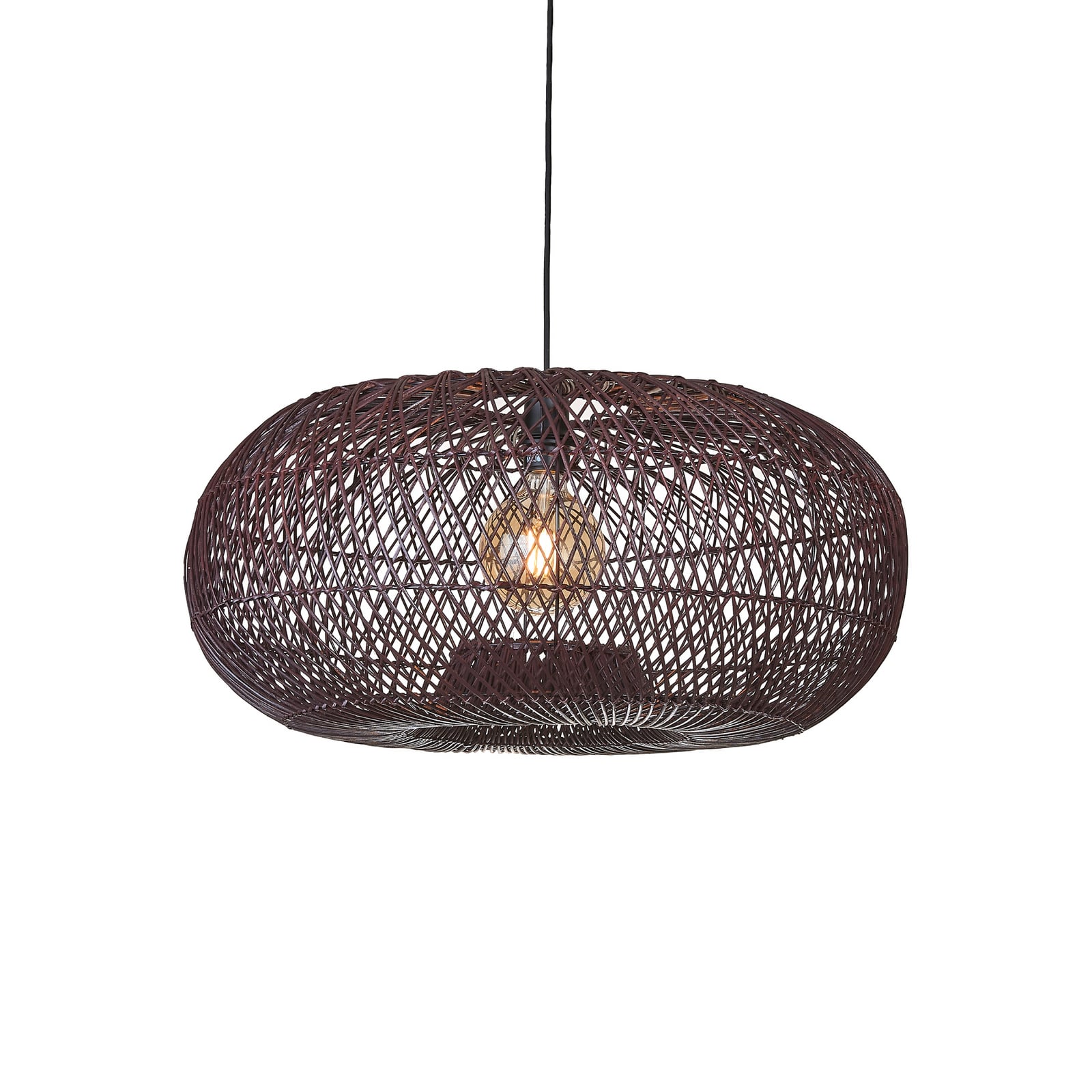 GOOD & MOJO Suspension Arizona, rouge, Ø 70 cm, rotin, E27 GOOD & MOJO Suspension Arizona, rouge, Ø 70 cm, rotin, E27