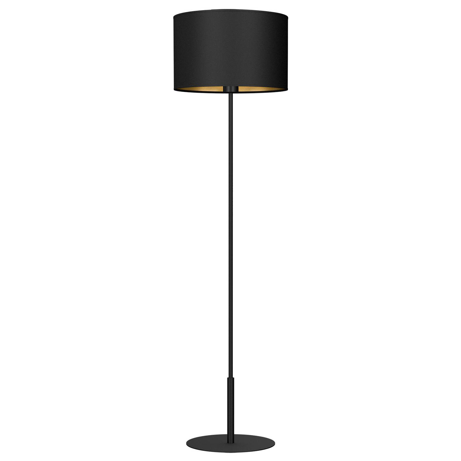 Lampadaire Soho cylindrique droit noir/doré